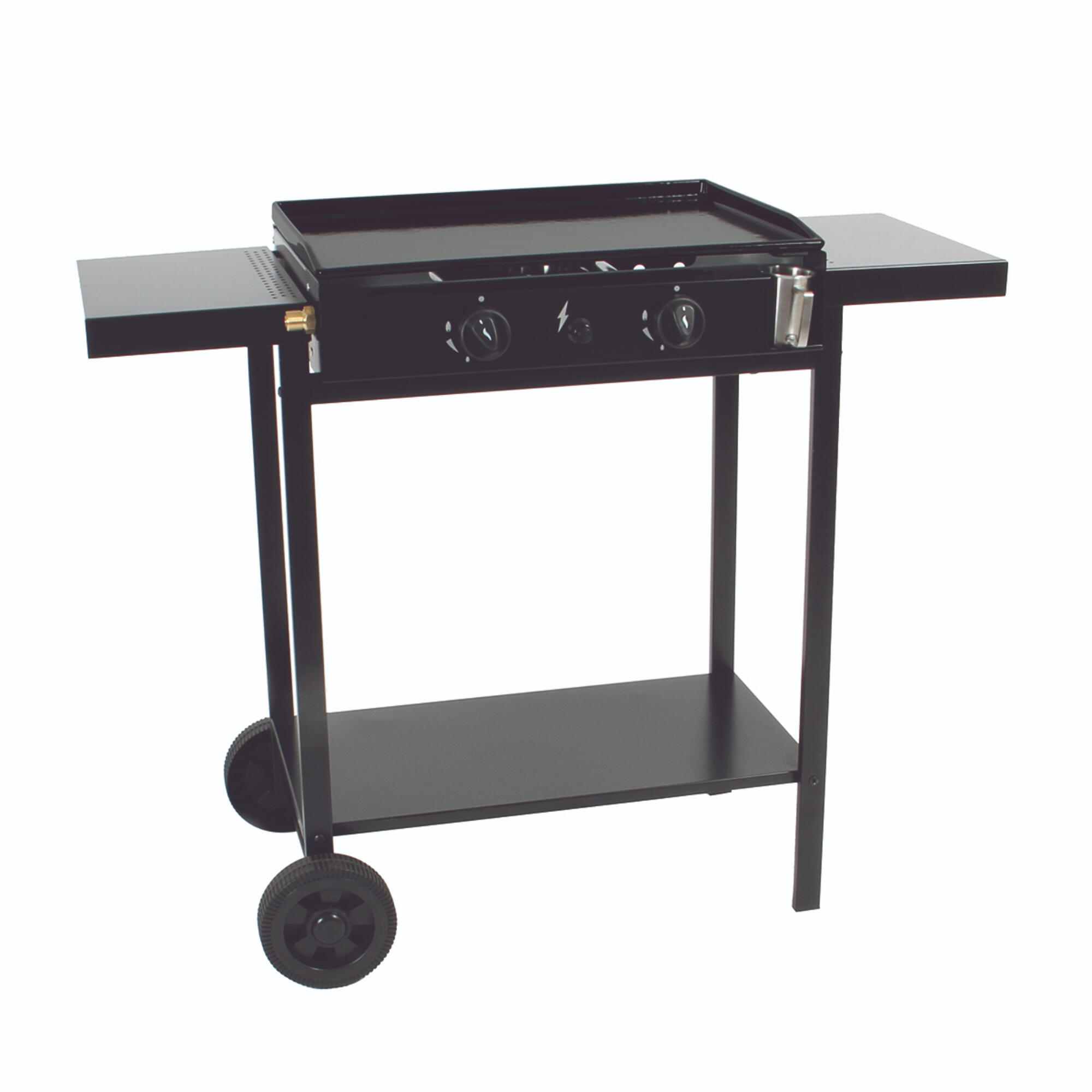 Plancha pe gaz Naterial, cu 2 arzatoare, fonta emailata si otel, 5.3 kW, suprafata de gatit 50 x 35 cm