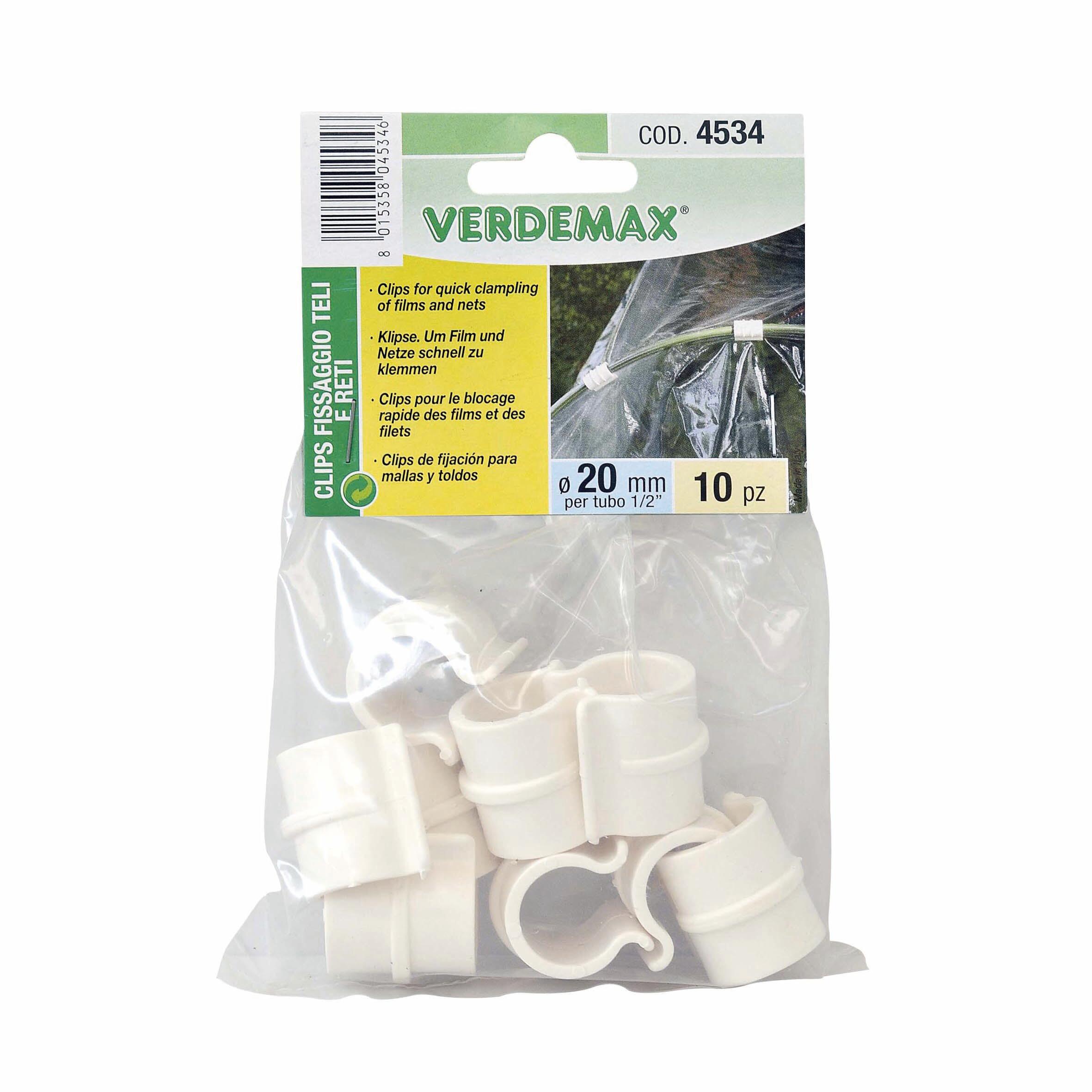 Clips fissaggio  VERDEMAX ø 20 mm,10 pezzi - 2