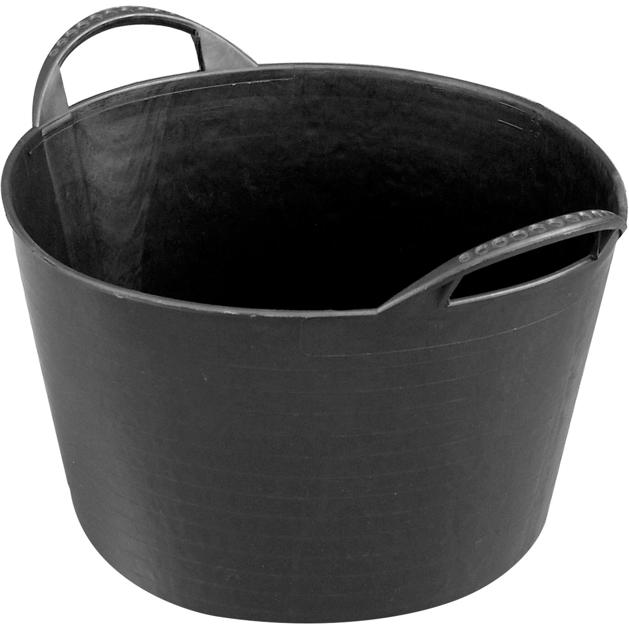Cos flexibil Honest, cauciuc, rotund, capacitate 12 litri, negru