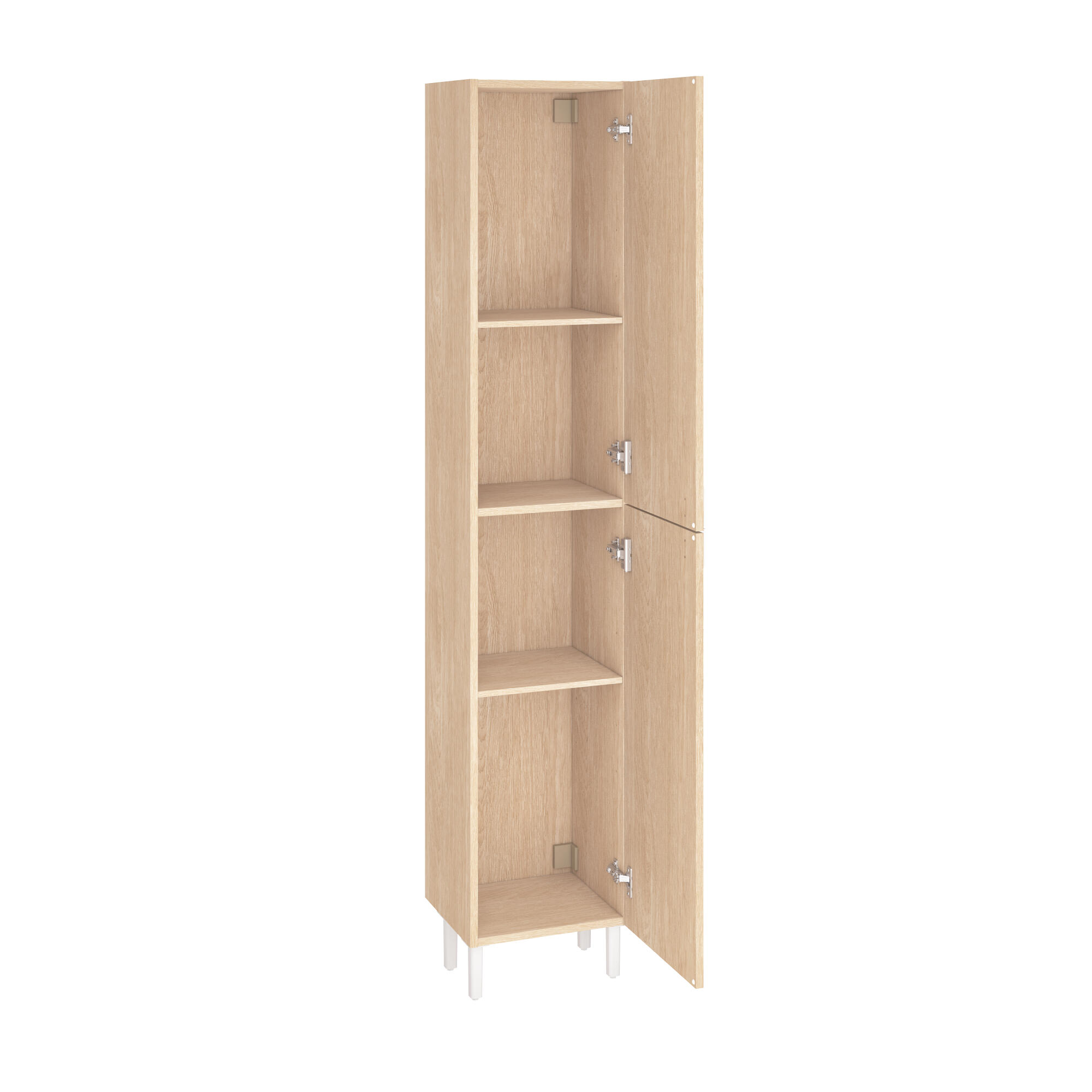 Dulap baie coloana Sensea Easy, cu usi, 35 x 186 x 32 cm, natur