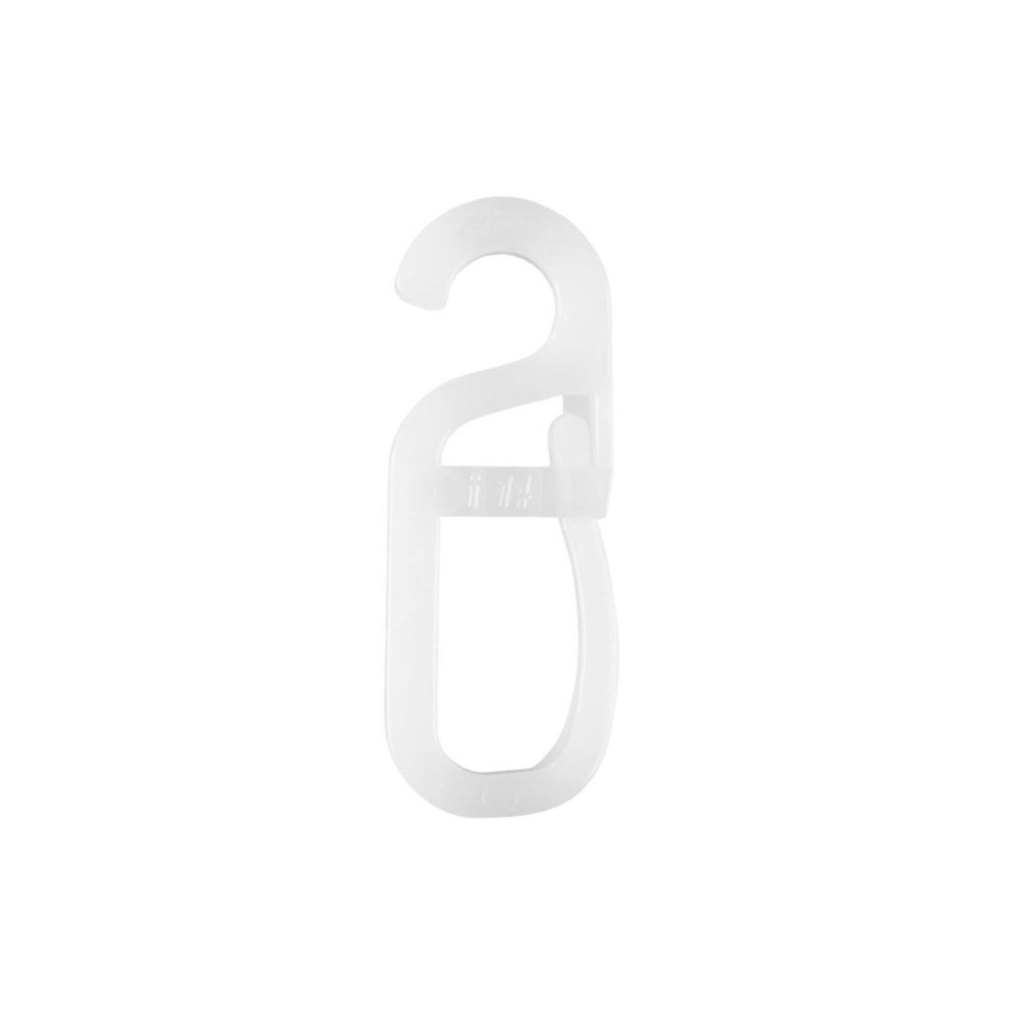 Set 10 carlige plastic pentru inele, alb 10buc