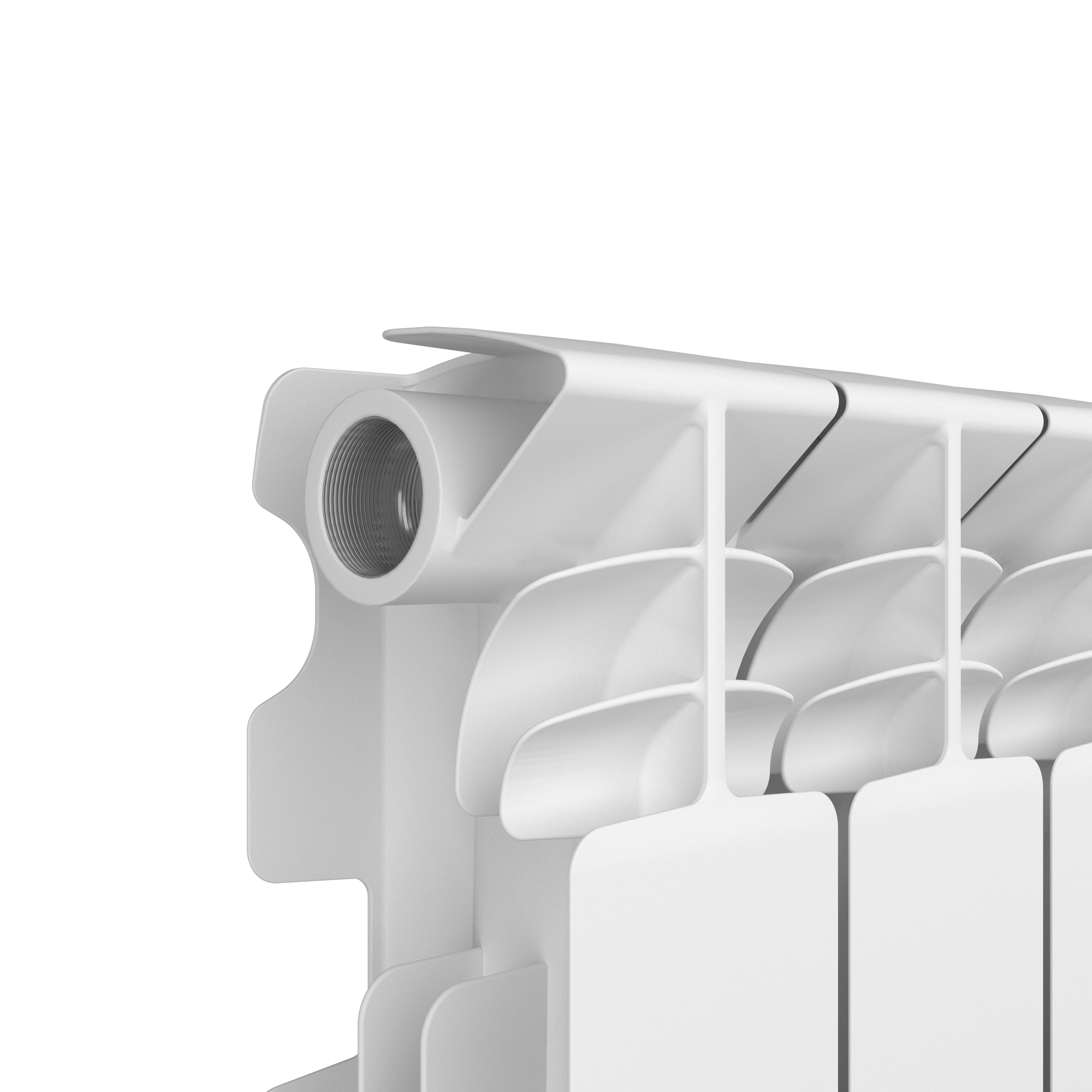 Radiateur eau chaude horizontal 1275W, l.80xH.65.6cm blanc EQUATION Alurad - 6