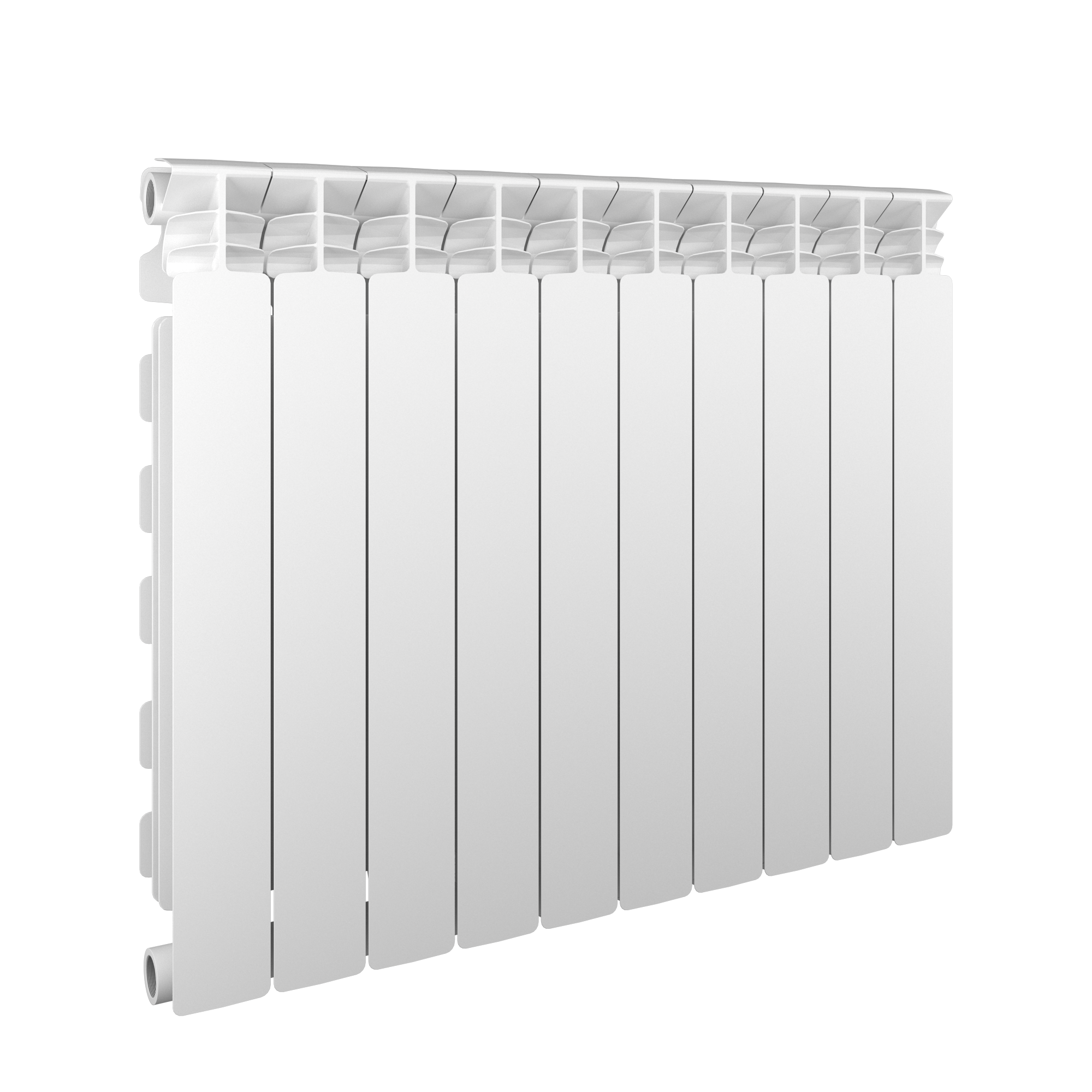 Radiateur eau chaude horizontal 1275W, l.80xH.65.6cm blanc EQUATION Alurad - 4