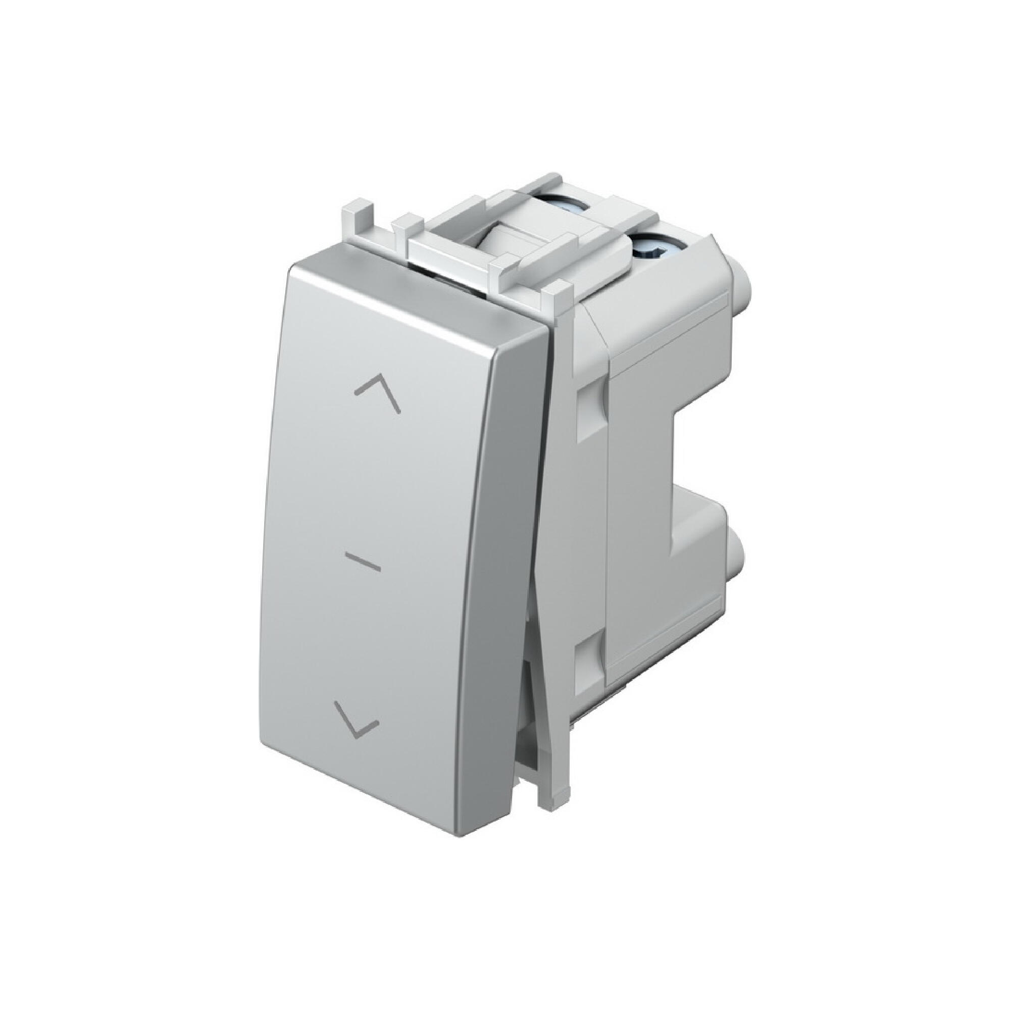 Intrerupator pentru jaluzele Tem Modul, simplu, modular, IP20, alb