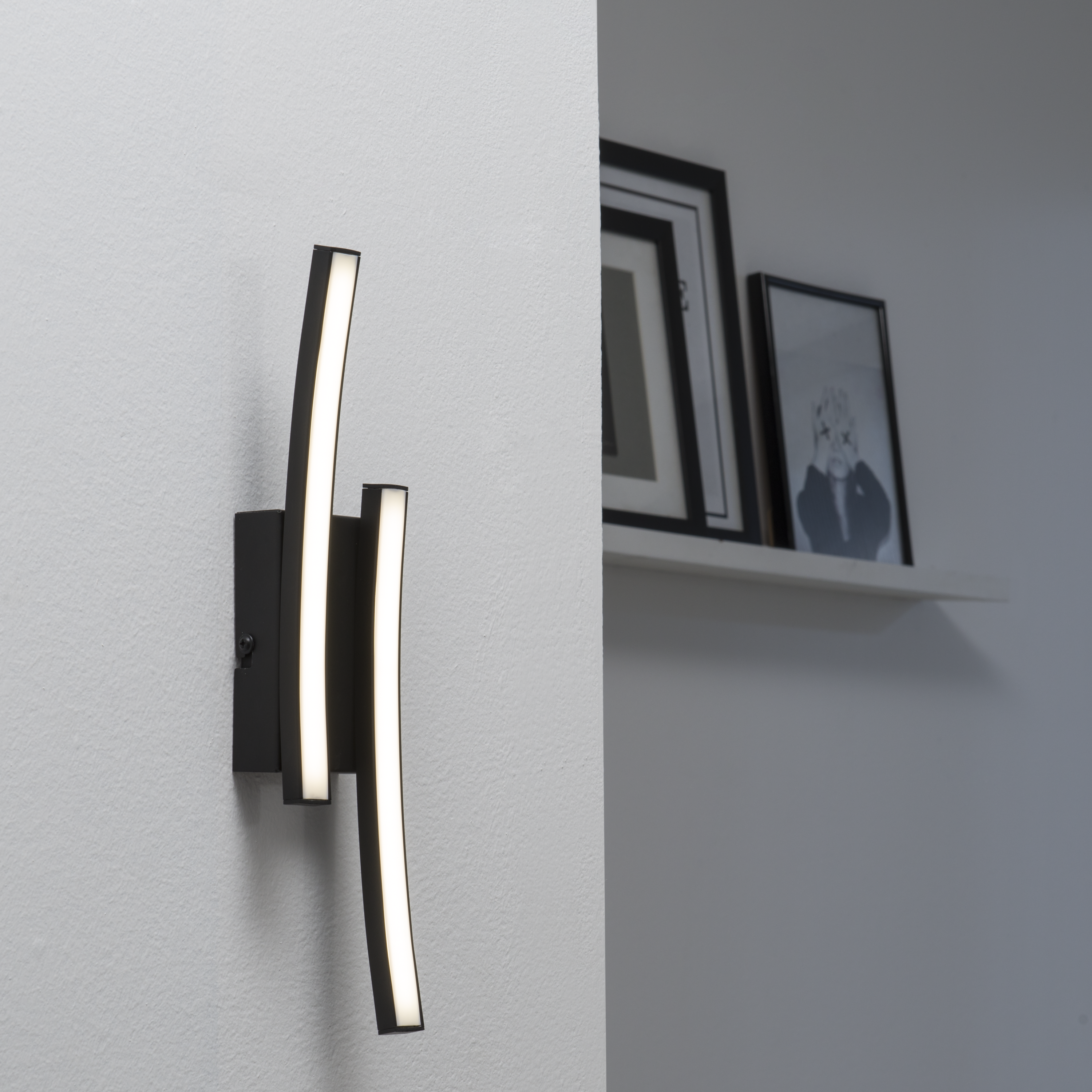 Applique LED moderno Beryl nero IP20, luce bianco naturale 1050 lumen, INSPIRE - 2