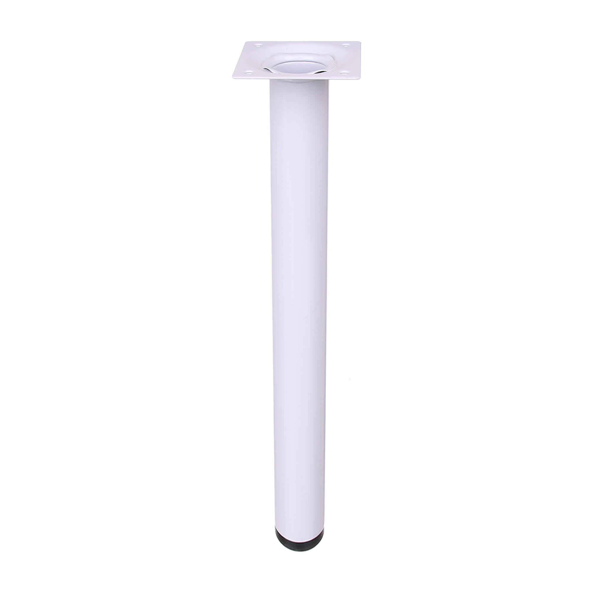 Picior mobila, pentru masa, Ø 30 mm, H 800 mm, otel, alb, lucios