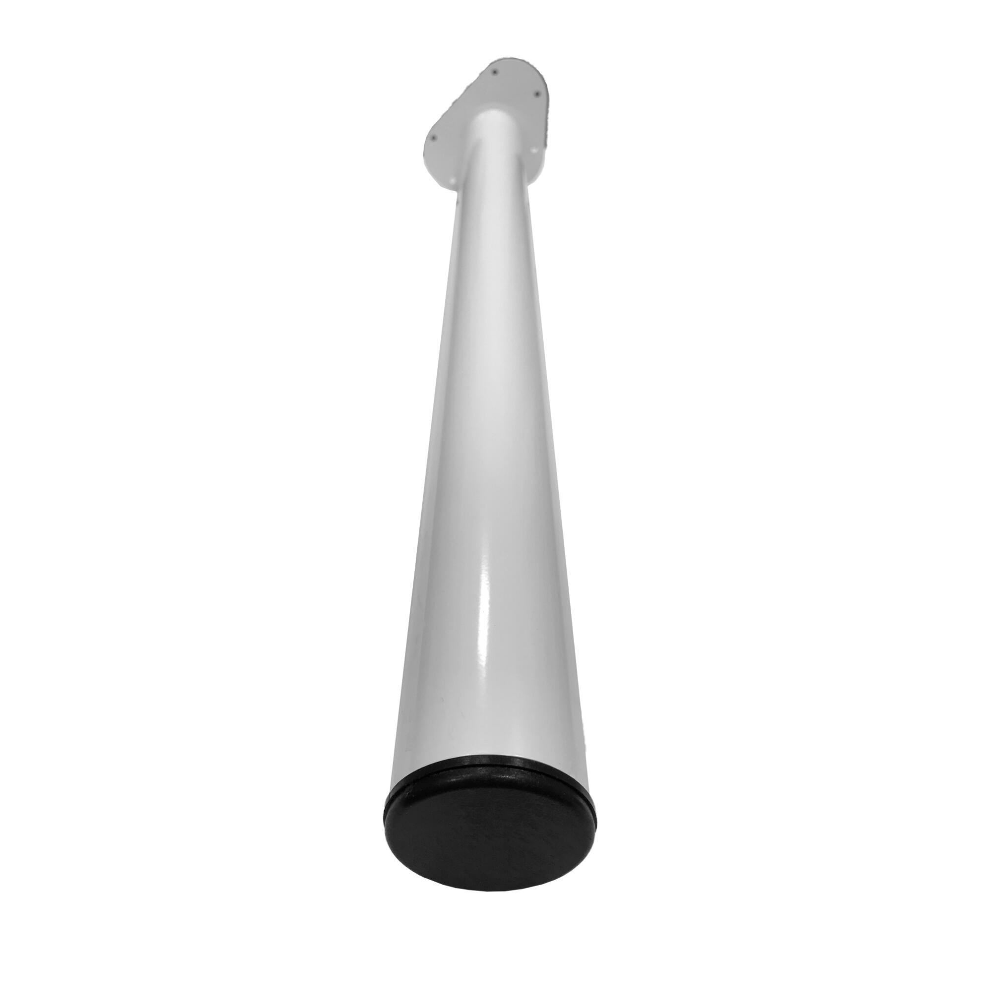 Picior mobila, pentru masa, Ø 60 mm, H 800 mm, otel, alb, lucios