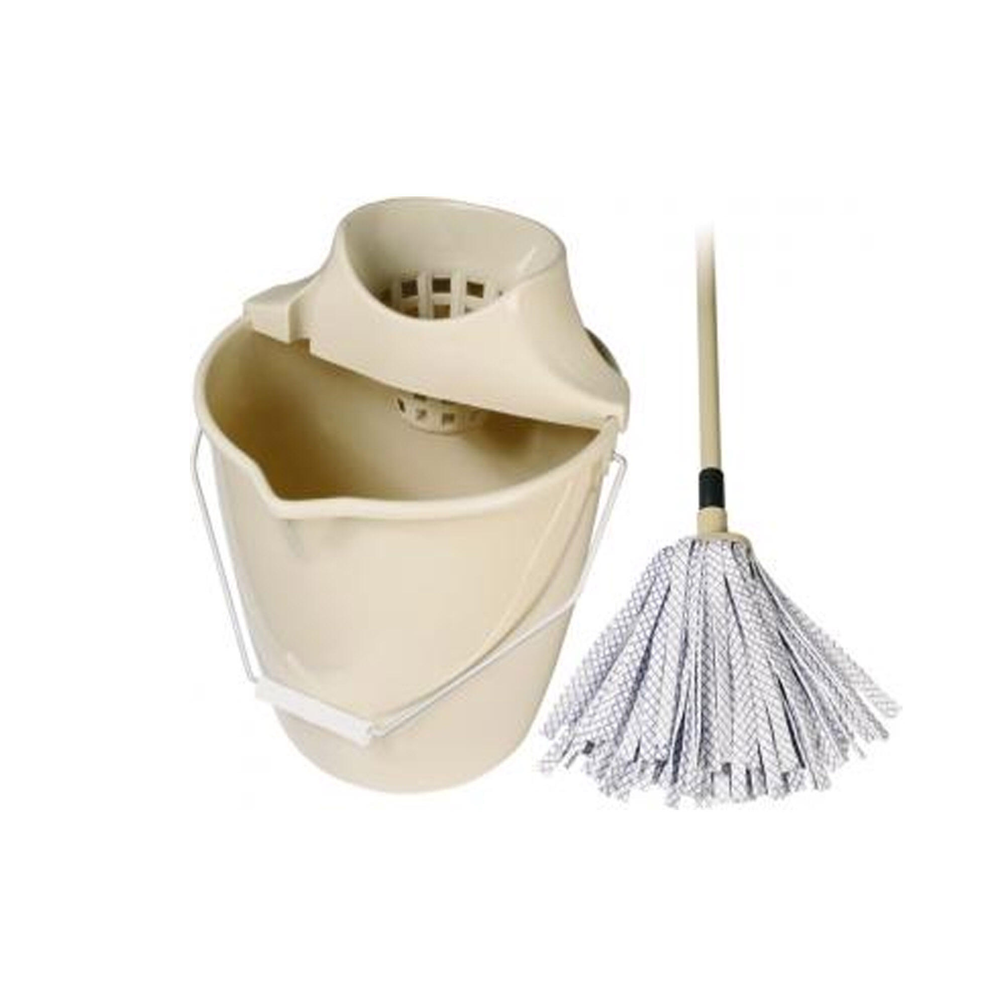 Set galeata cu storcator si mop din bumbac, 7 L, Spokar