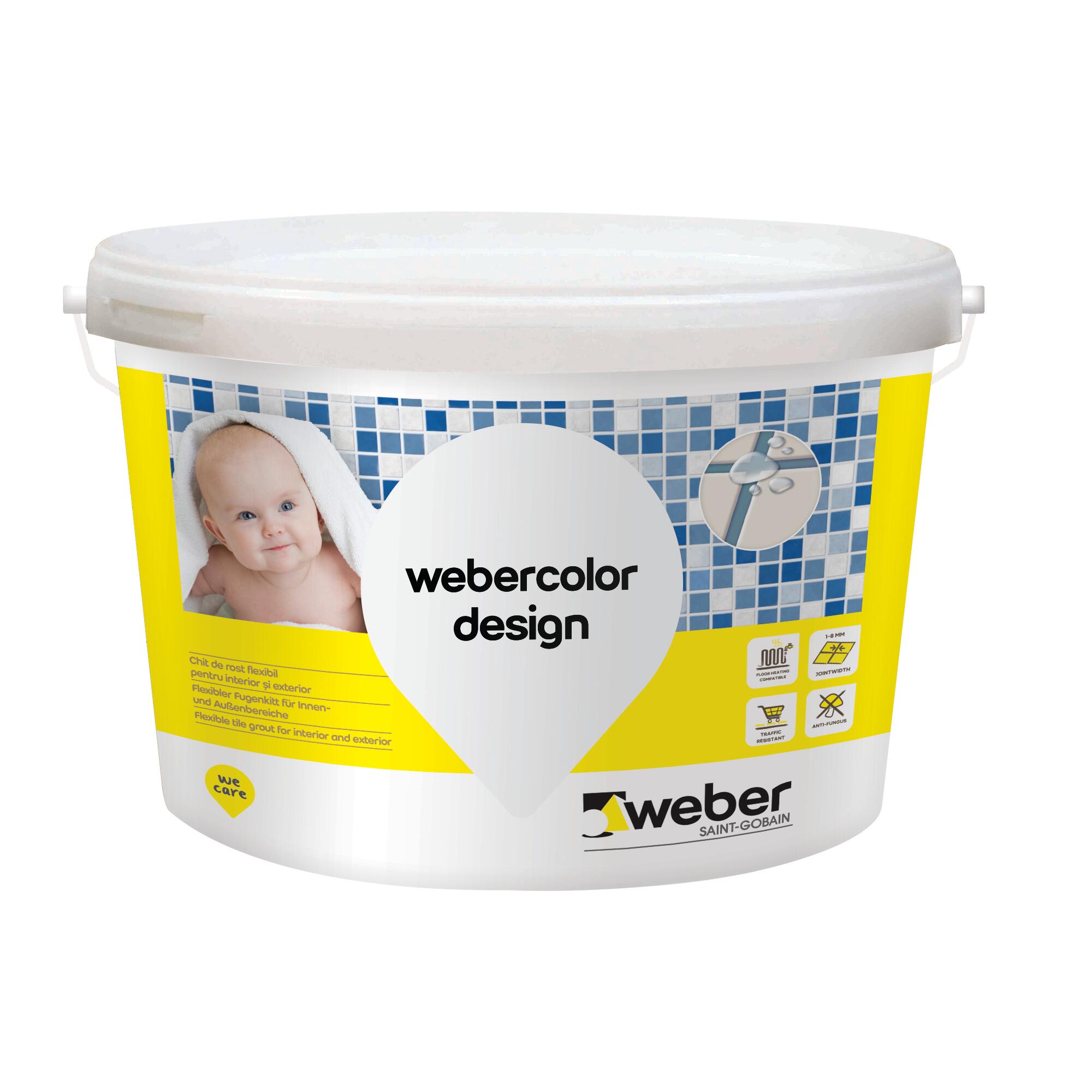 Chit de rosturi gresie si faianta Webercolor Design White, 5 kg | Leroy ...