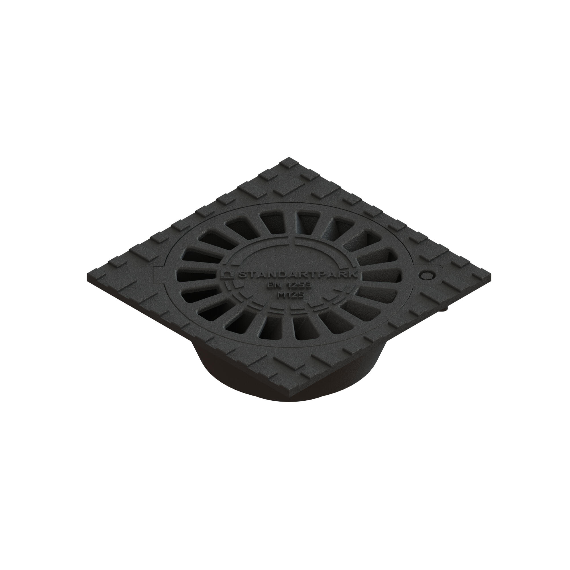 Sifon terasa, fonta, M125, clasa B125, Ø 110 mm, 250 x 250 x 100 mm