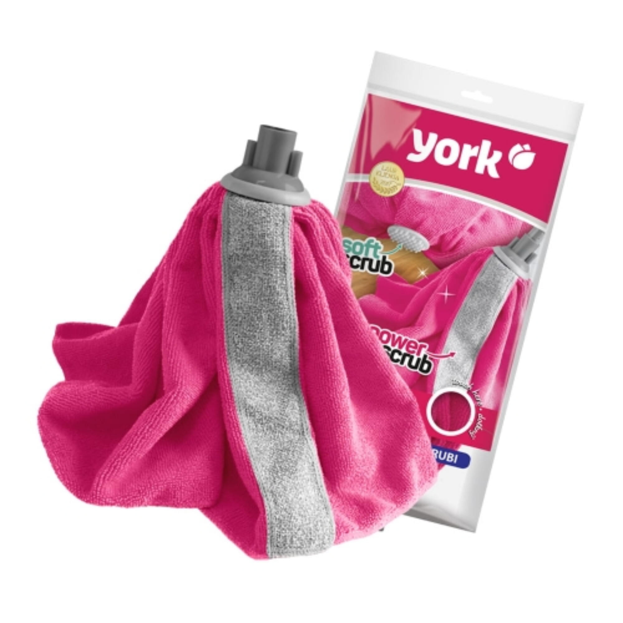 Rezerva mop poliester, din microfibra, York Rubi, diverse culori