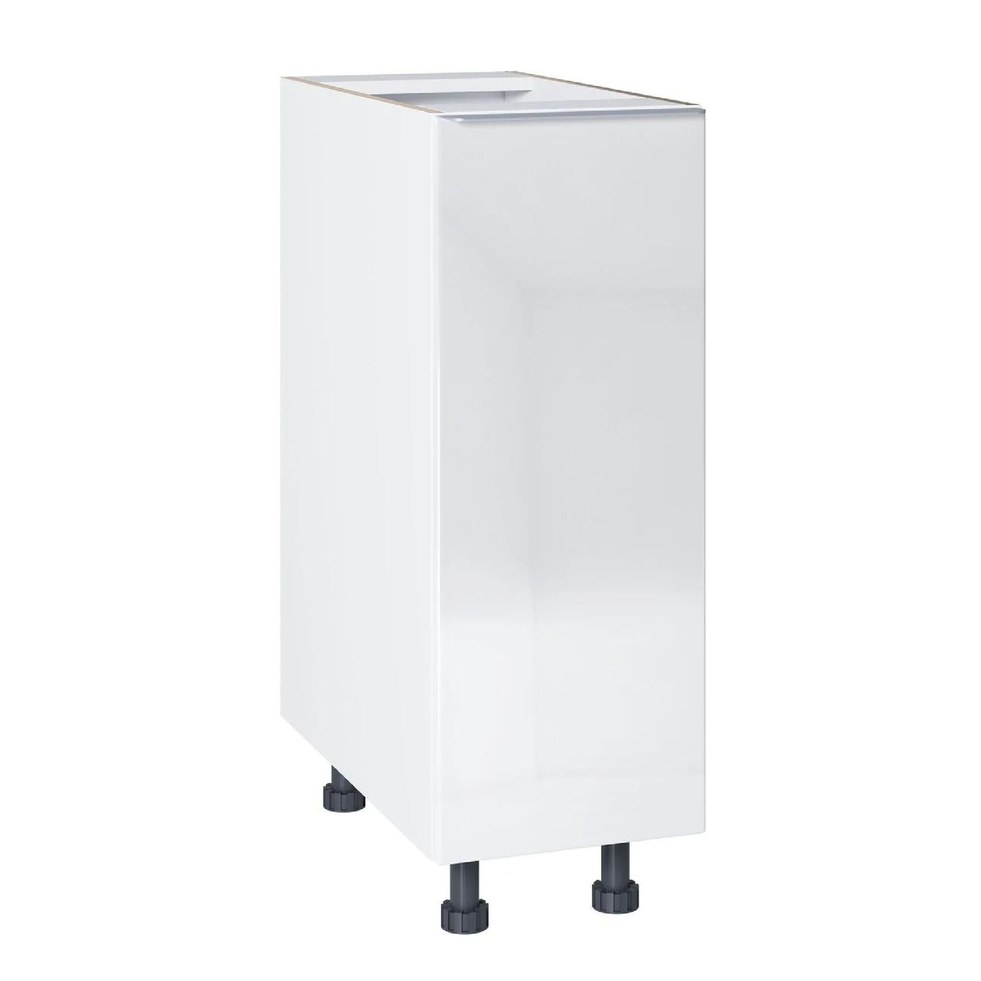 Corp inferior Olivia, 1 usa, latime 30 cm, material usa MDF infoliat, decor alb lucios