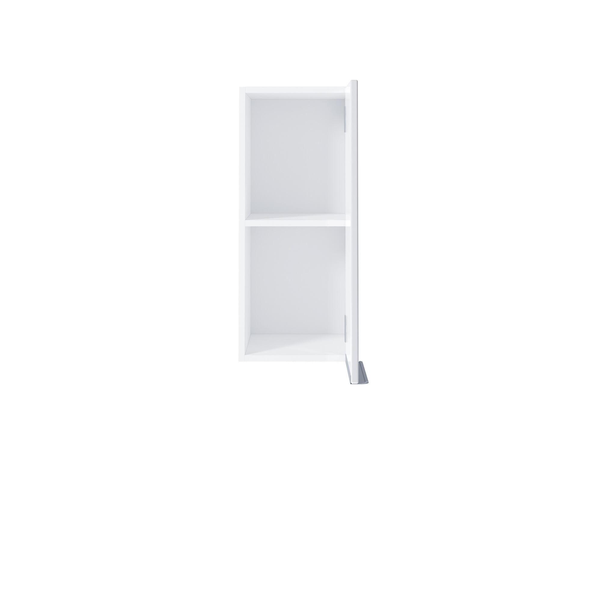 Corp superior Olivia, 1 usa, latime 30 cm, material usa MDF infoliat, decor alb lucios