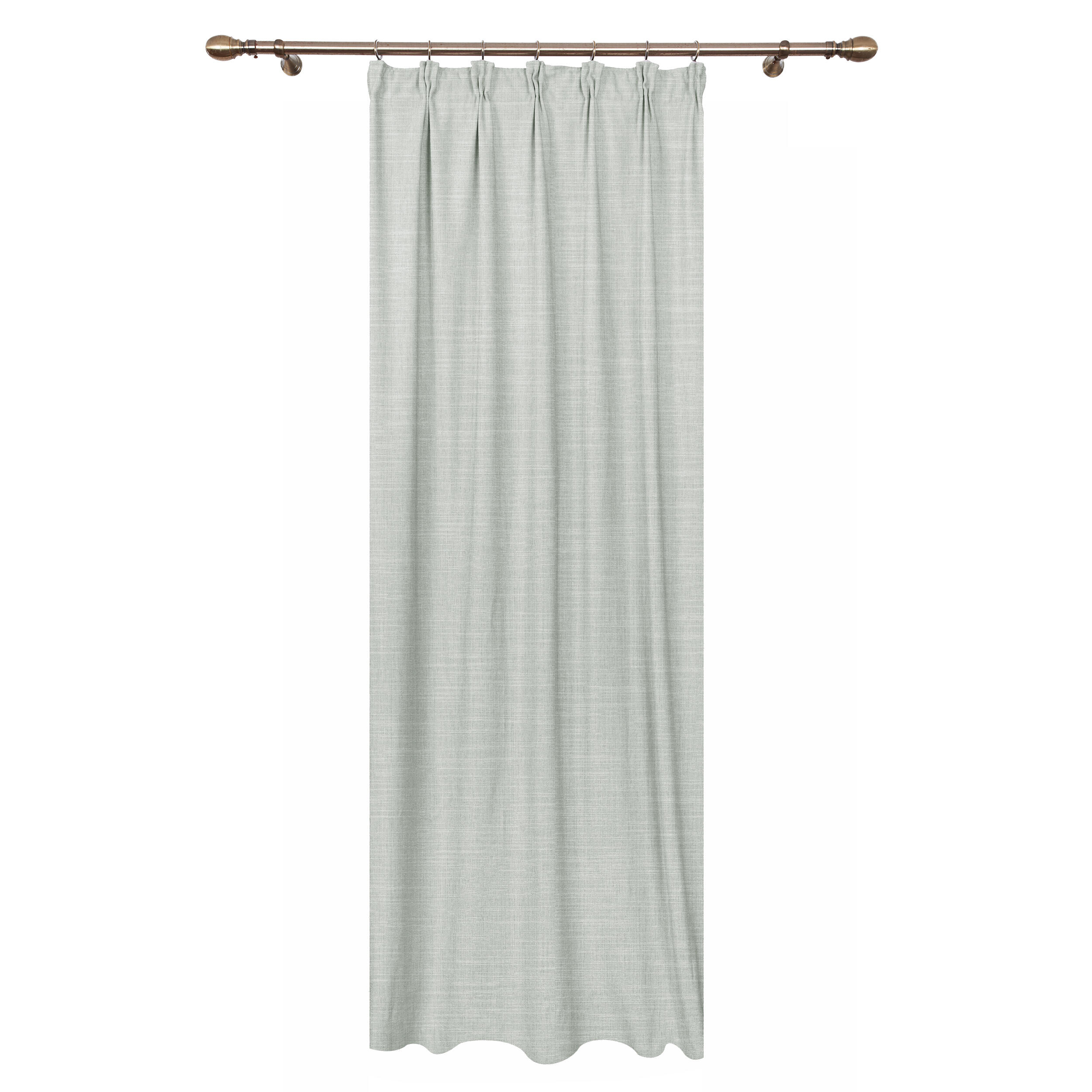 Tenda INSPIRE Charlina grigio, fettuccia e passanti nascosti 140x280 cm - 3