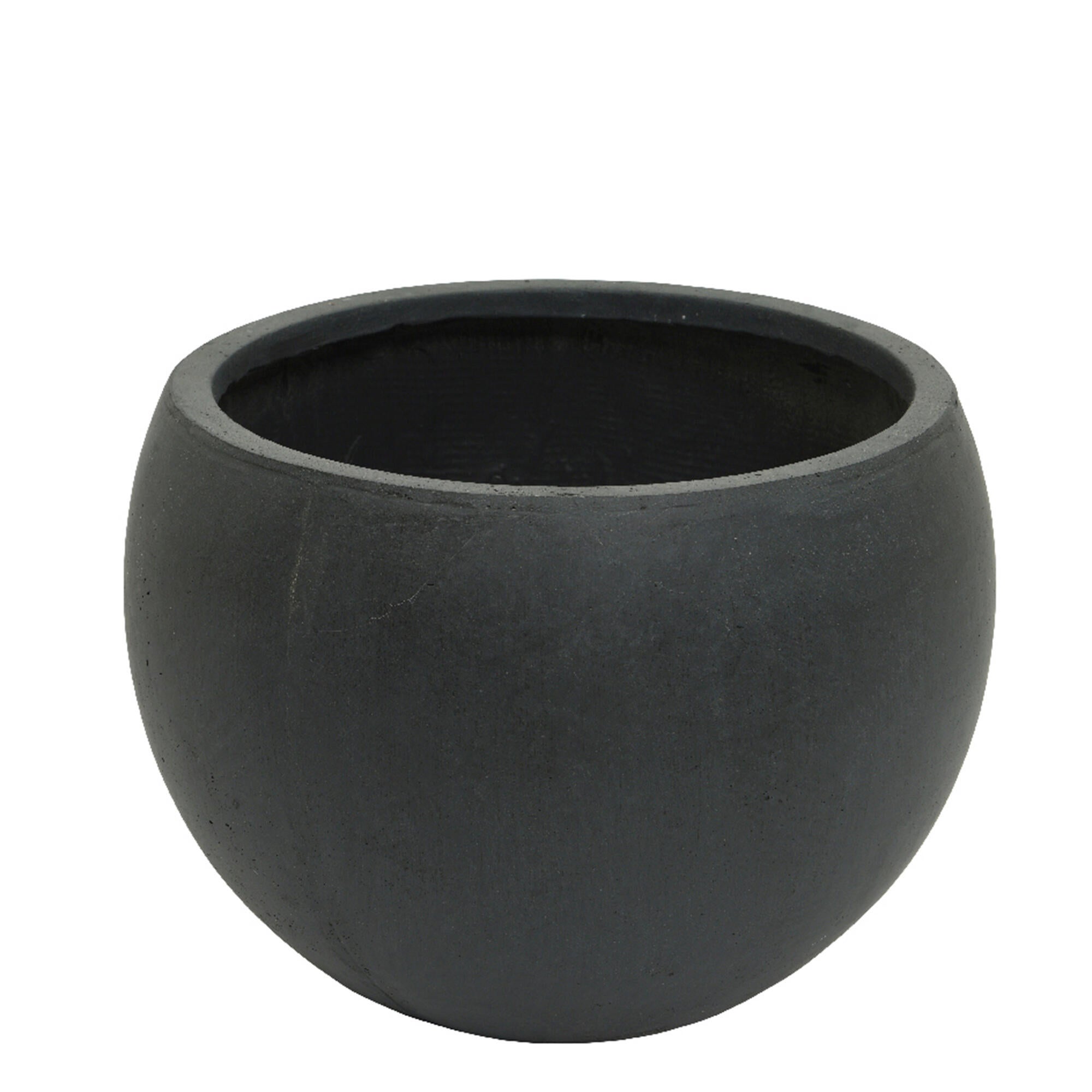 Ghiveci flori Teo, ceramic, Ø 31 cm, negru mat