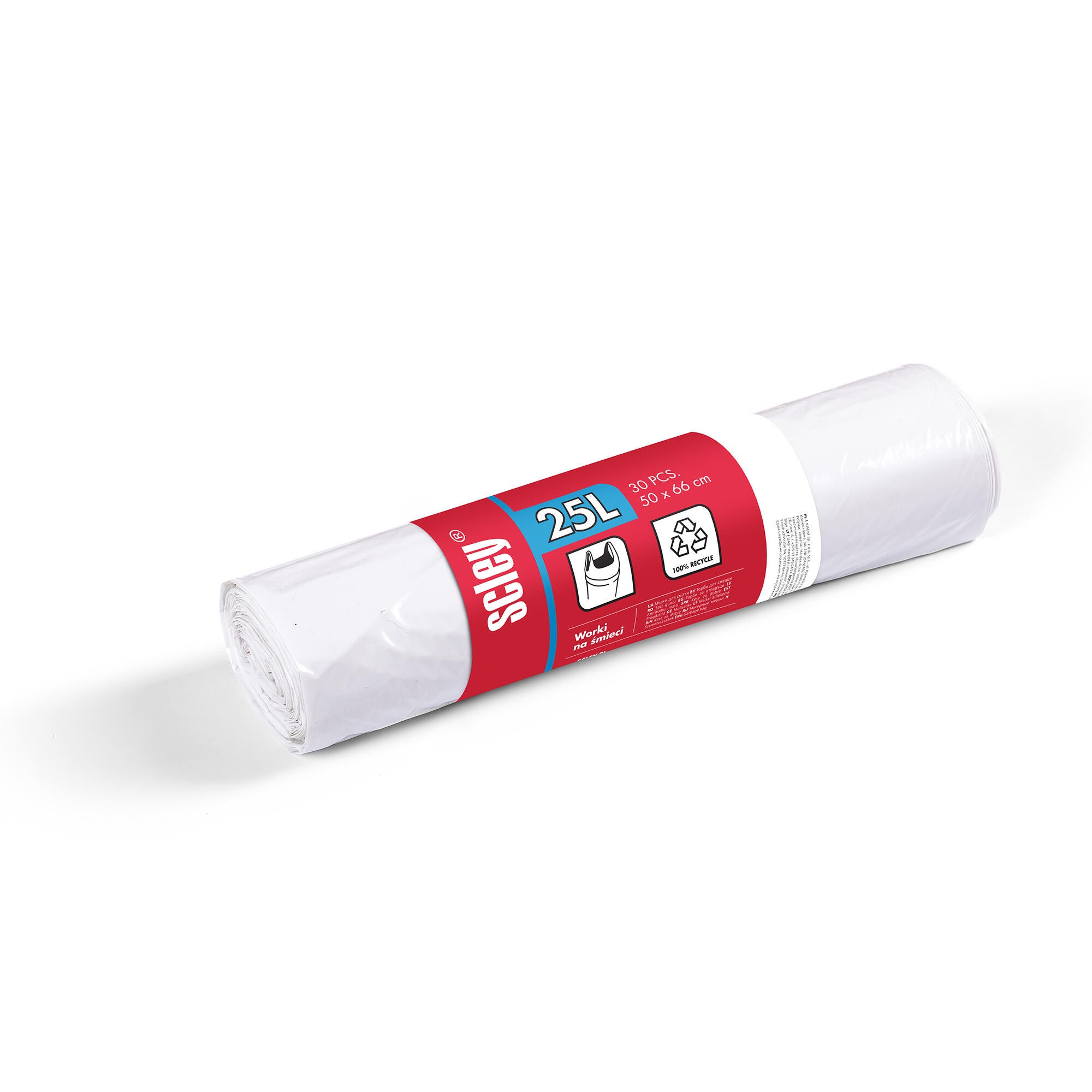 Saci menajeri 25 L x 40 bucati, Hardy, alb 40buc