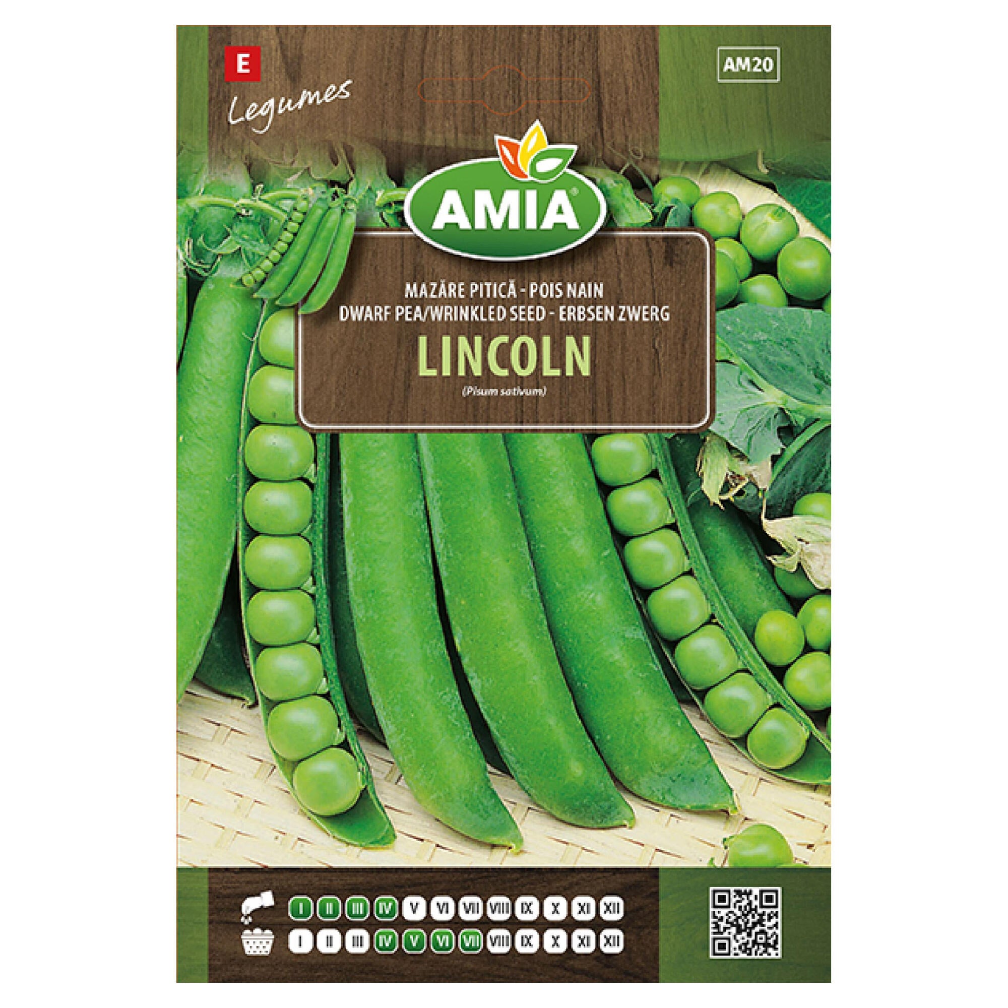 Seminte legume, mazare pitica Lincoln, Amia