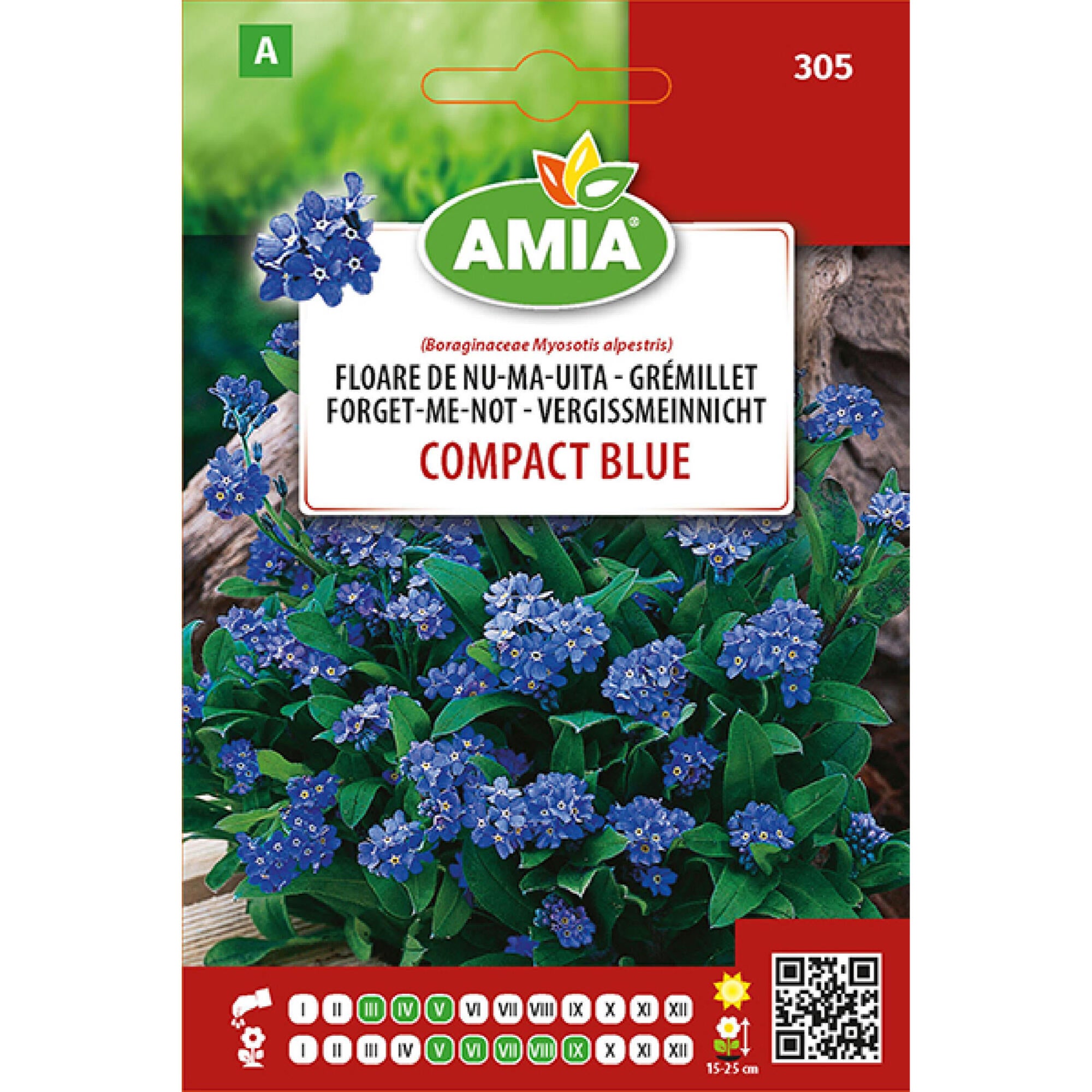 Seminte flori de primavara, Floare de Nu-ma-uita, albastru, Amia
