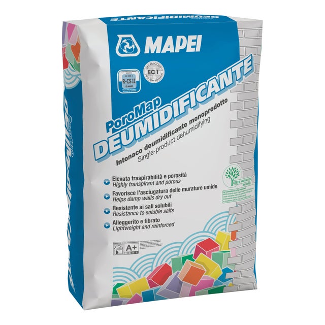 Intonaco in cemento Poromap deumidificante grigio chiaro 20 l