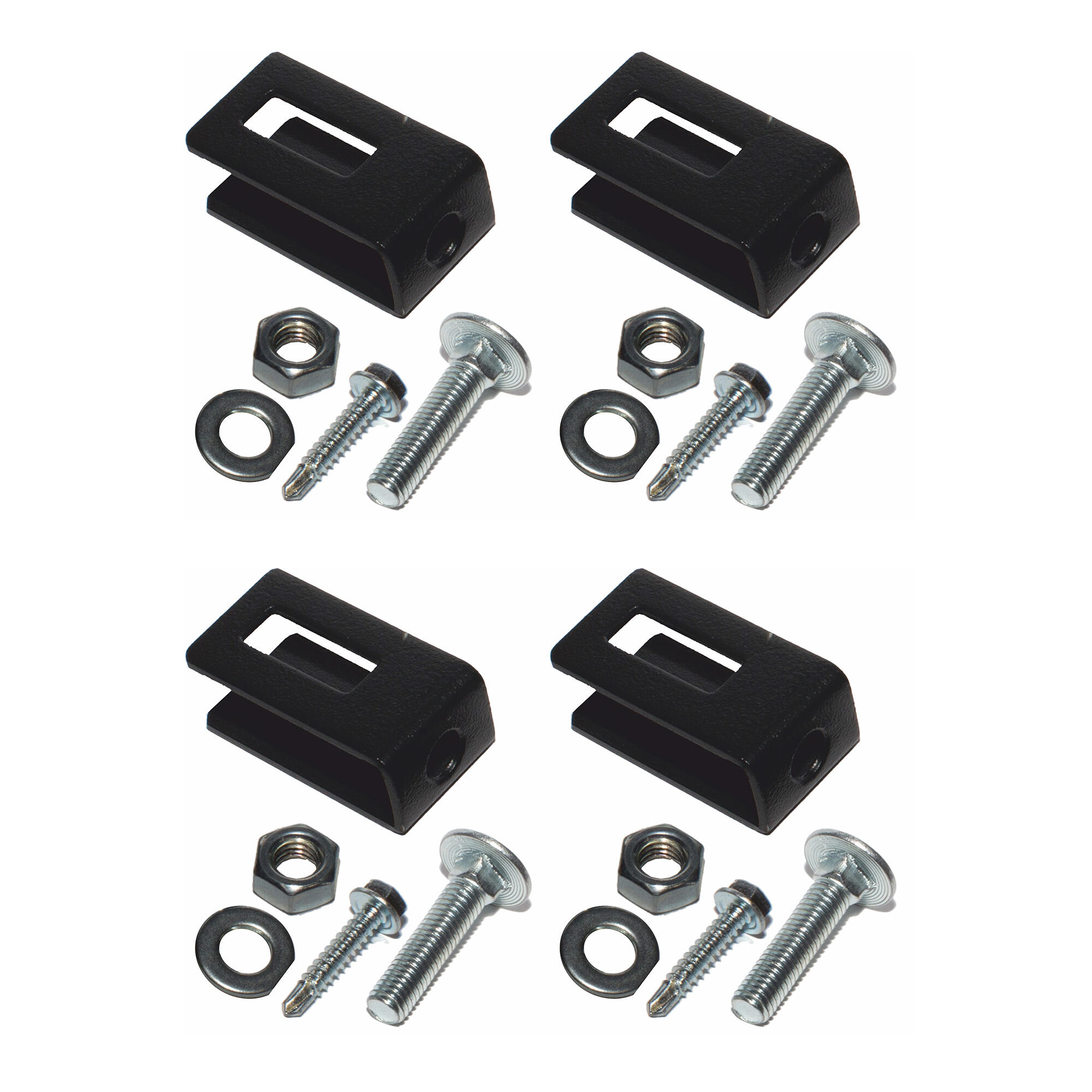Conectori panou gard, otel (set 4 buc)
