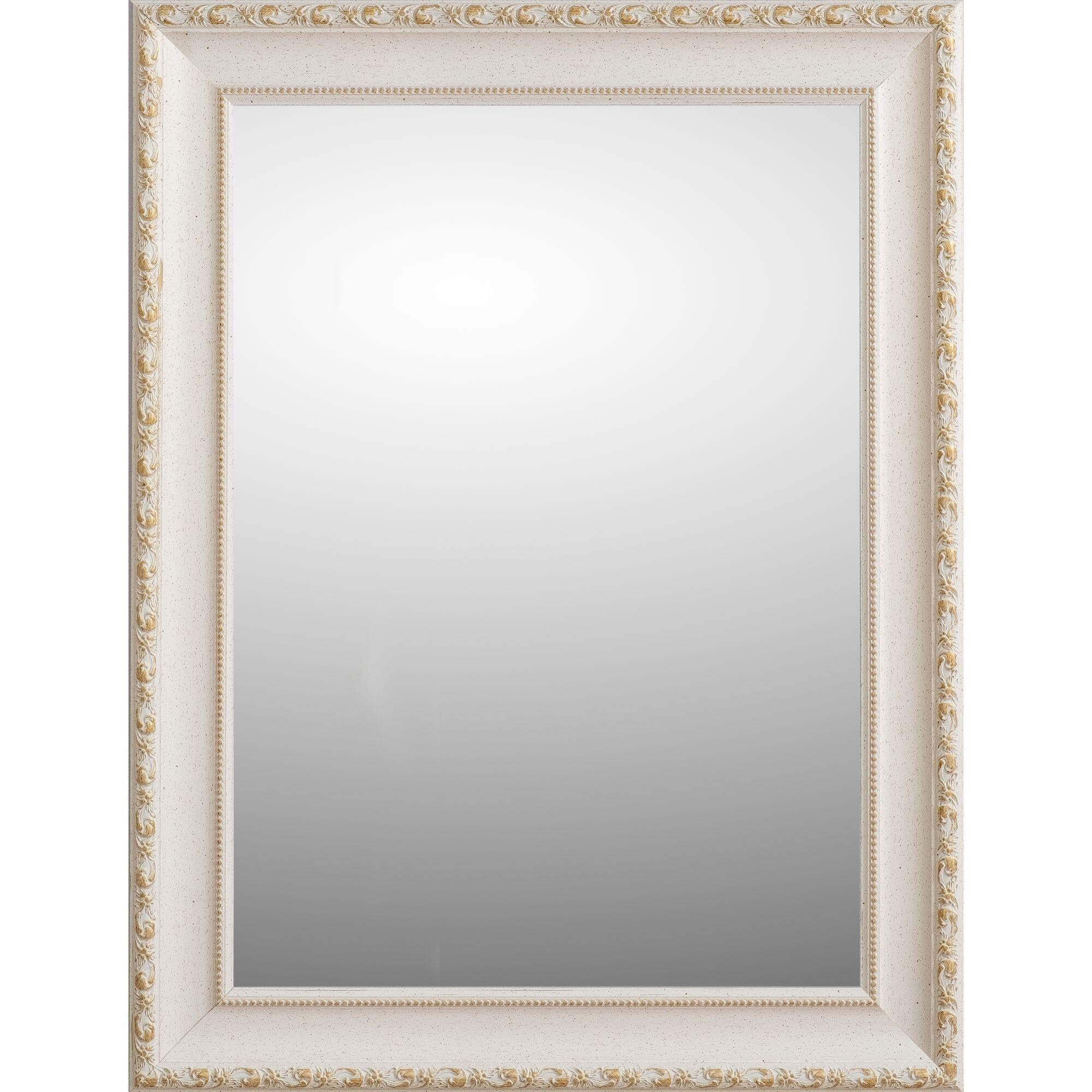 Oglinda decorativa Diva, 50 x 70 cm, rama plastic, alb