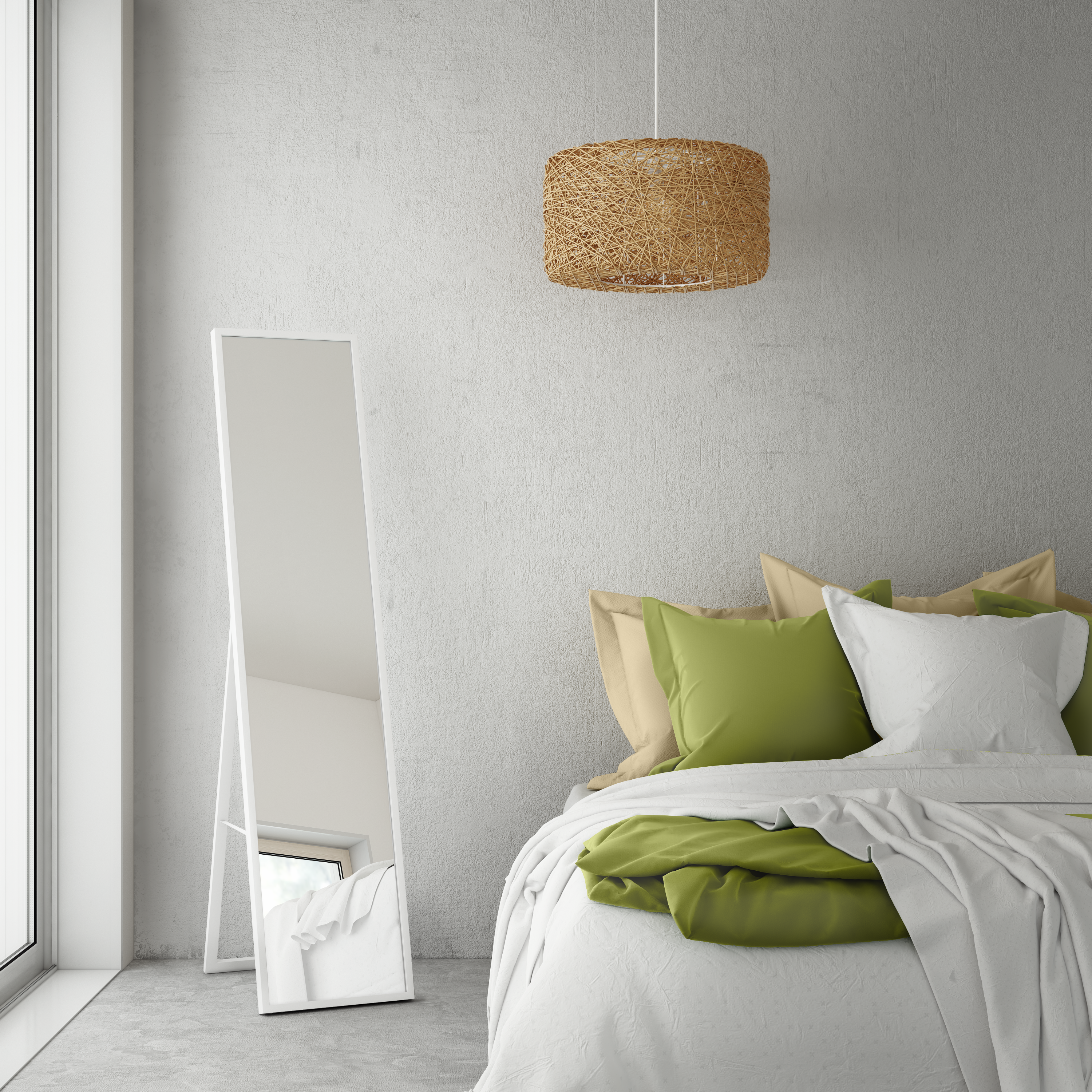 Lustro stojące Milo białe 30 x 140 cm Inspire - 7