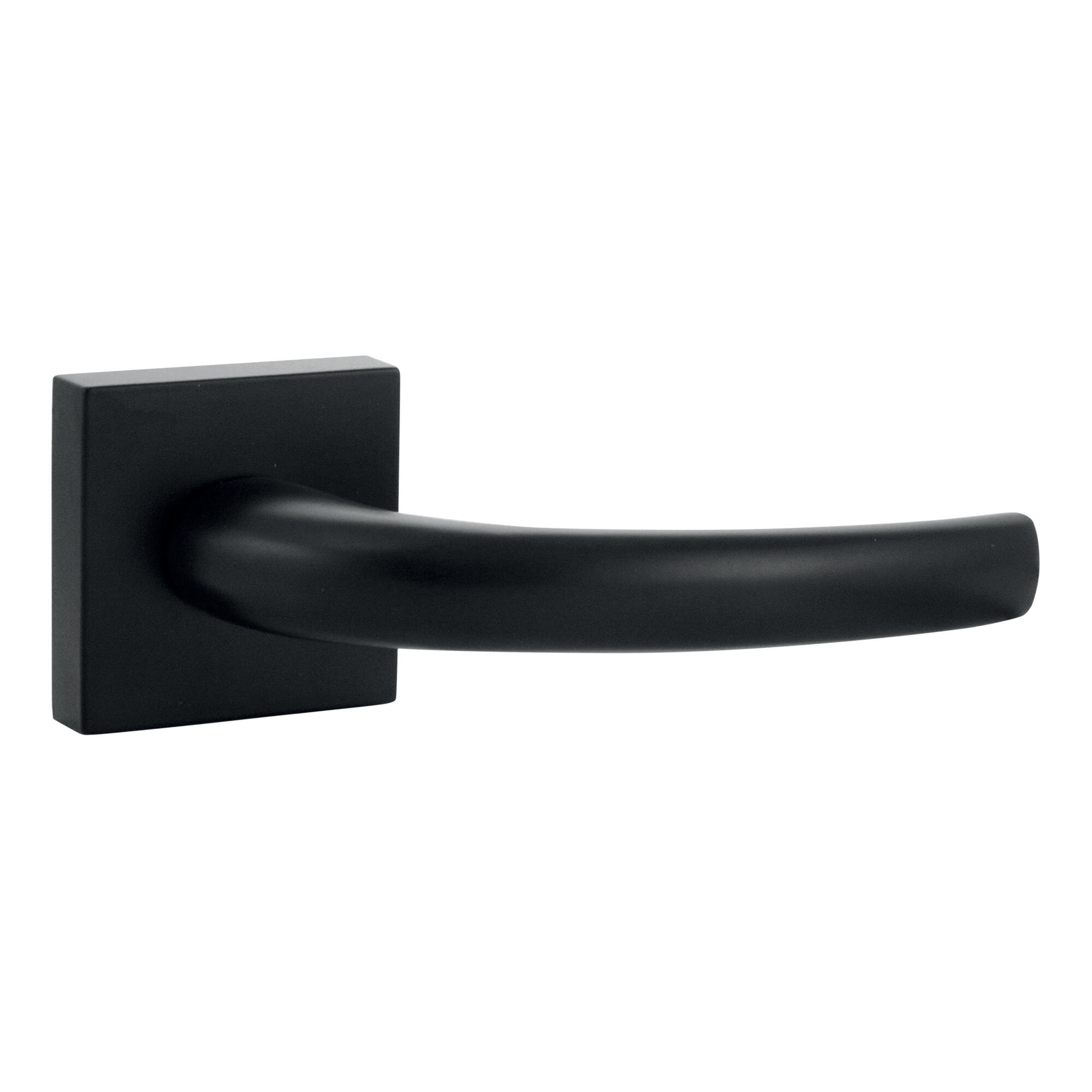 Maner tip rozeta pentru usa interior, Vera, aluminiu, negru