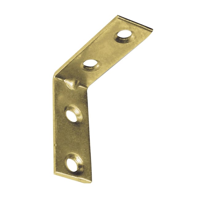 Piastra angolare STANDERS in acciaio zincato grigio L 50 x H 15 X Sp 1.8 mm 4 pezzi