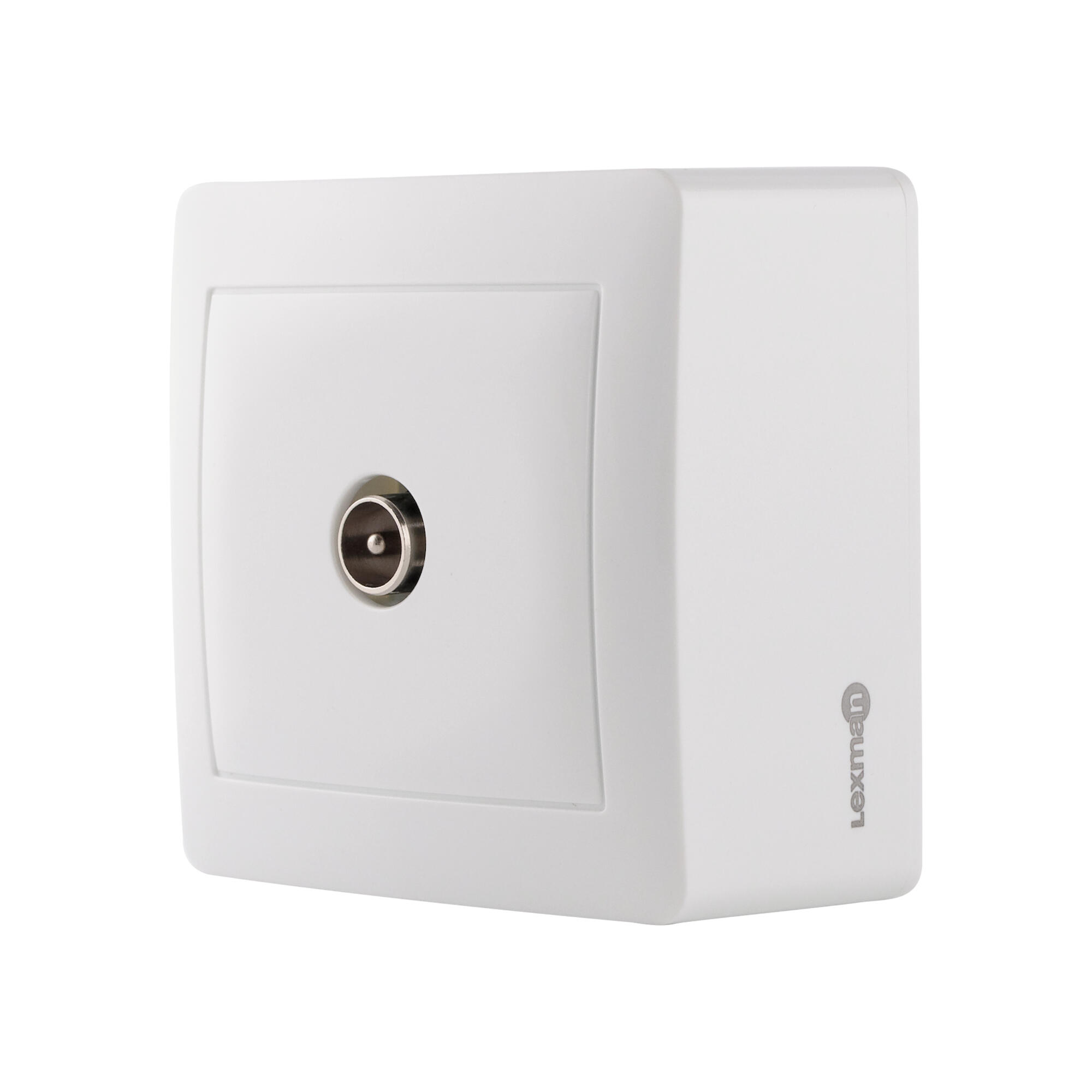 Priza TV Lexman, montaj aplicat, interior, IP20, alba