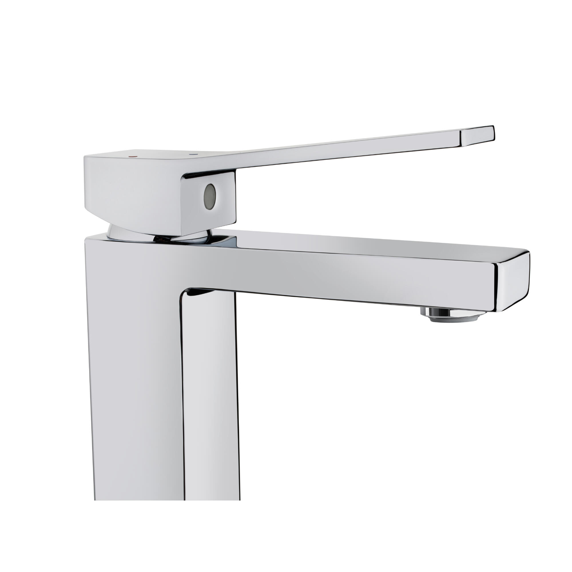 Rubinetto per lavabo a canna media getto laminare cristallino Studio cromato lucido SENSEA H 16 cm - 11