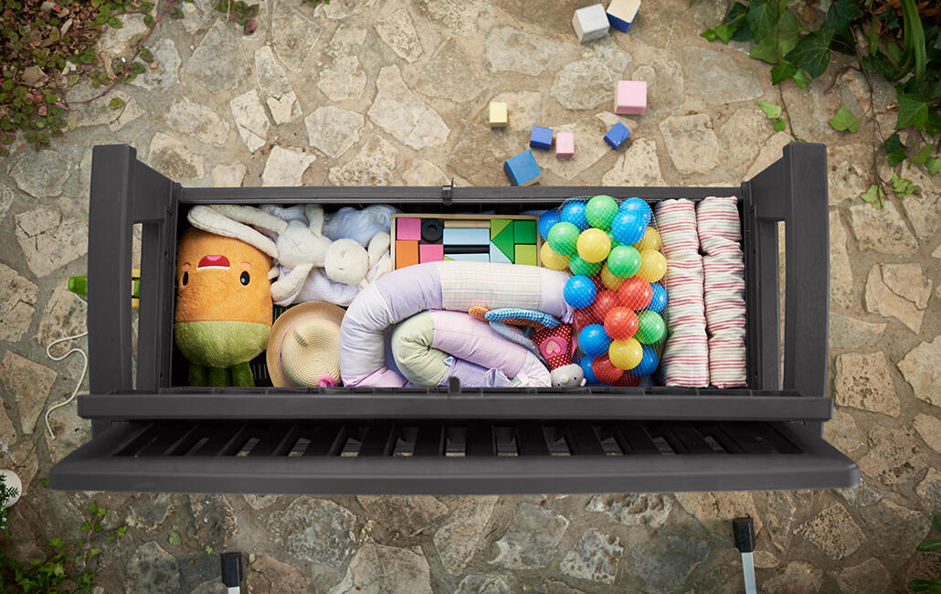 Banco-baúl de resina para exterior KETER Bench 132.7 x 89 x 61.2 cm y capacidad de 227 L - 3