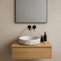 LAVABO SOBREPONER REDONDO 36CM MARMOL - 2