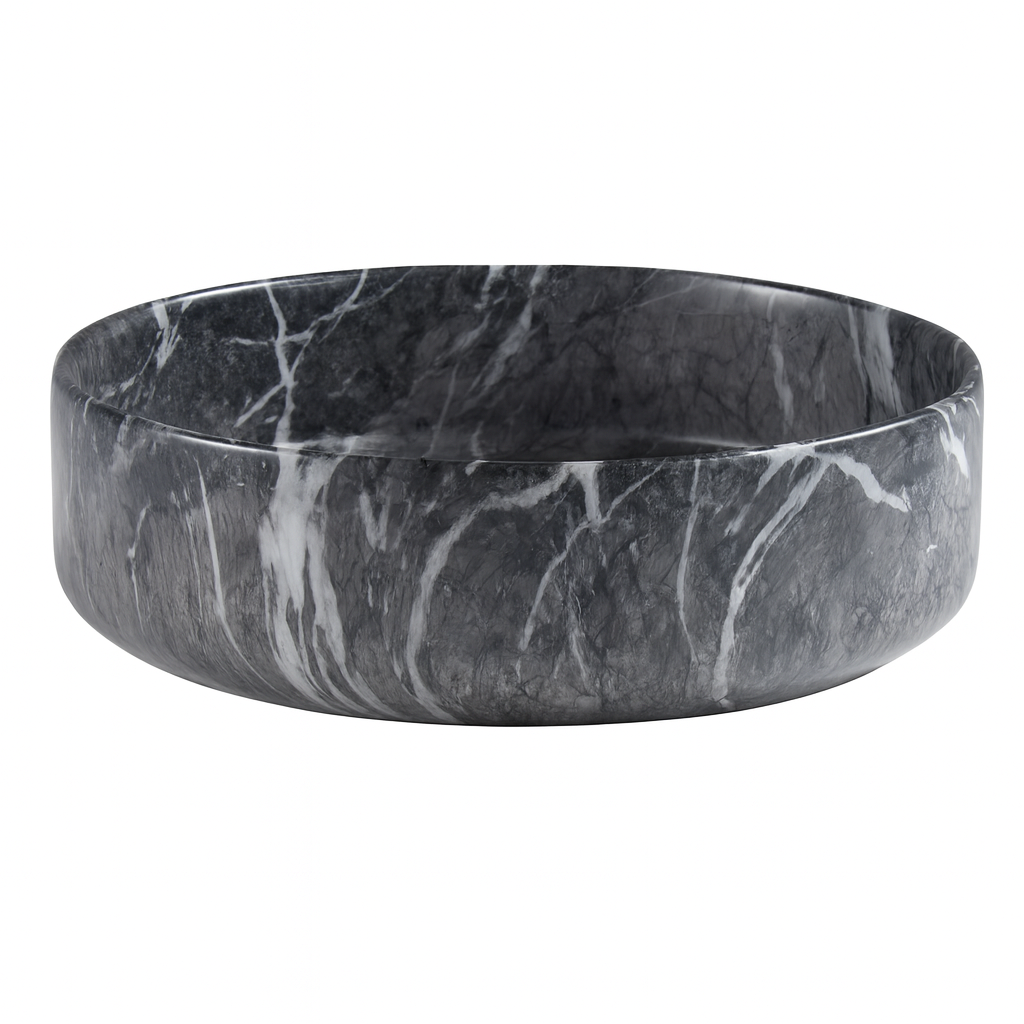 LAVABO SOBREPONER REDONDO 36CM MARMOL NEGRO - 5
