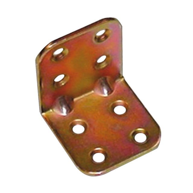 Piastra angolare STANDERS in acciaio zincato bronzo L 30 x H 30 X Sp 2 mm