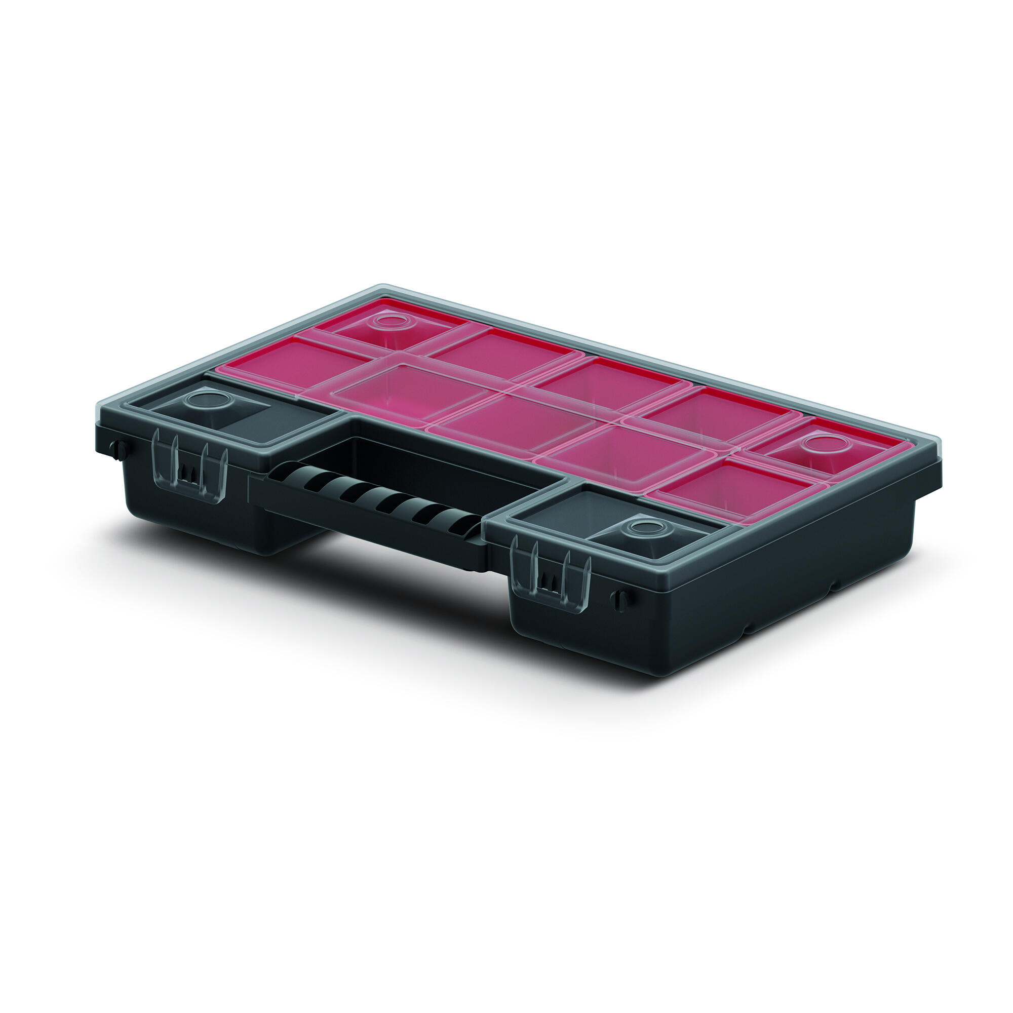Organizator modular, plastic, 50 x 186 x 287 mm, rosu