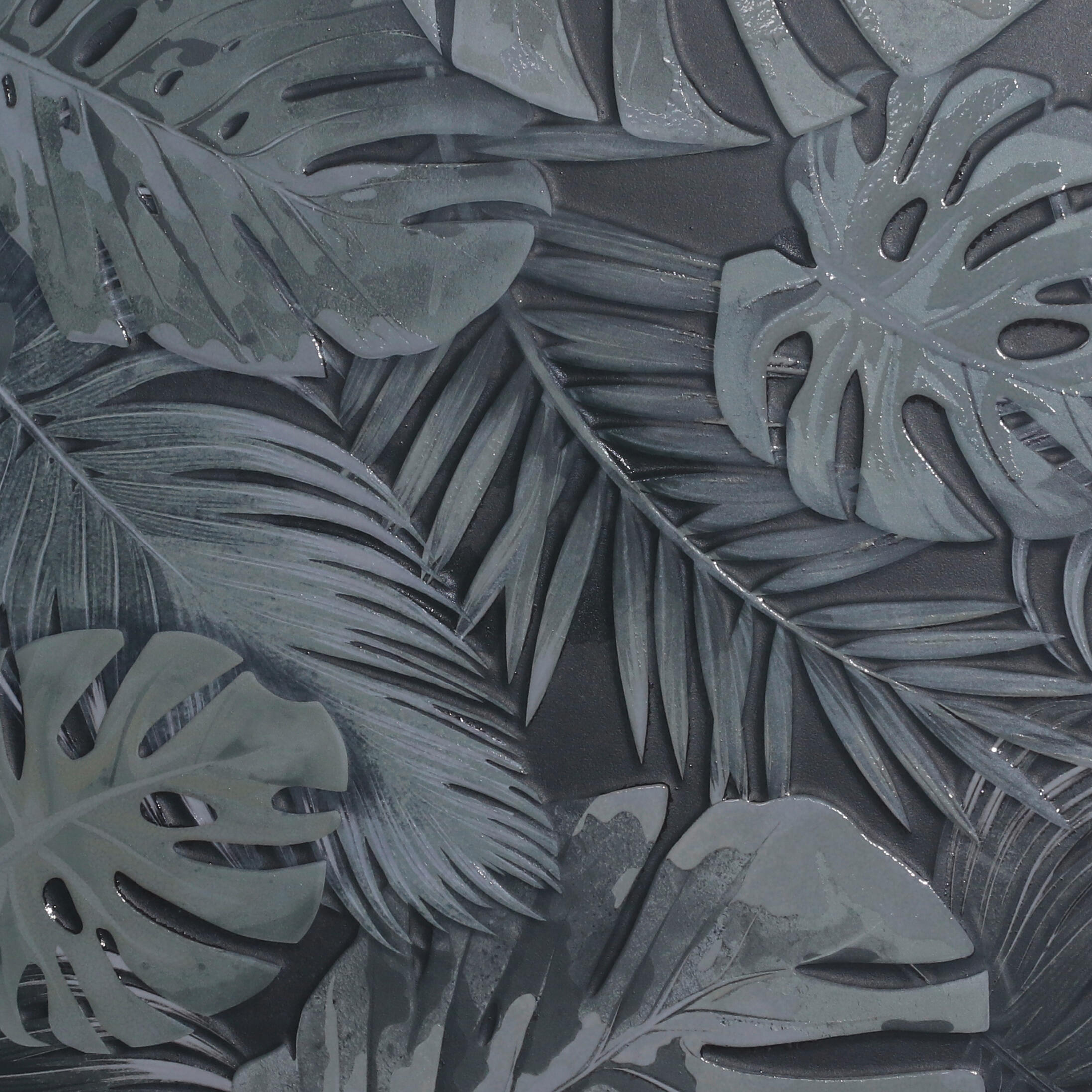 Carrelage mural intérieur décor effet floral l.60 x L.120 cm - Garden Areca Dark - 4