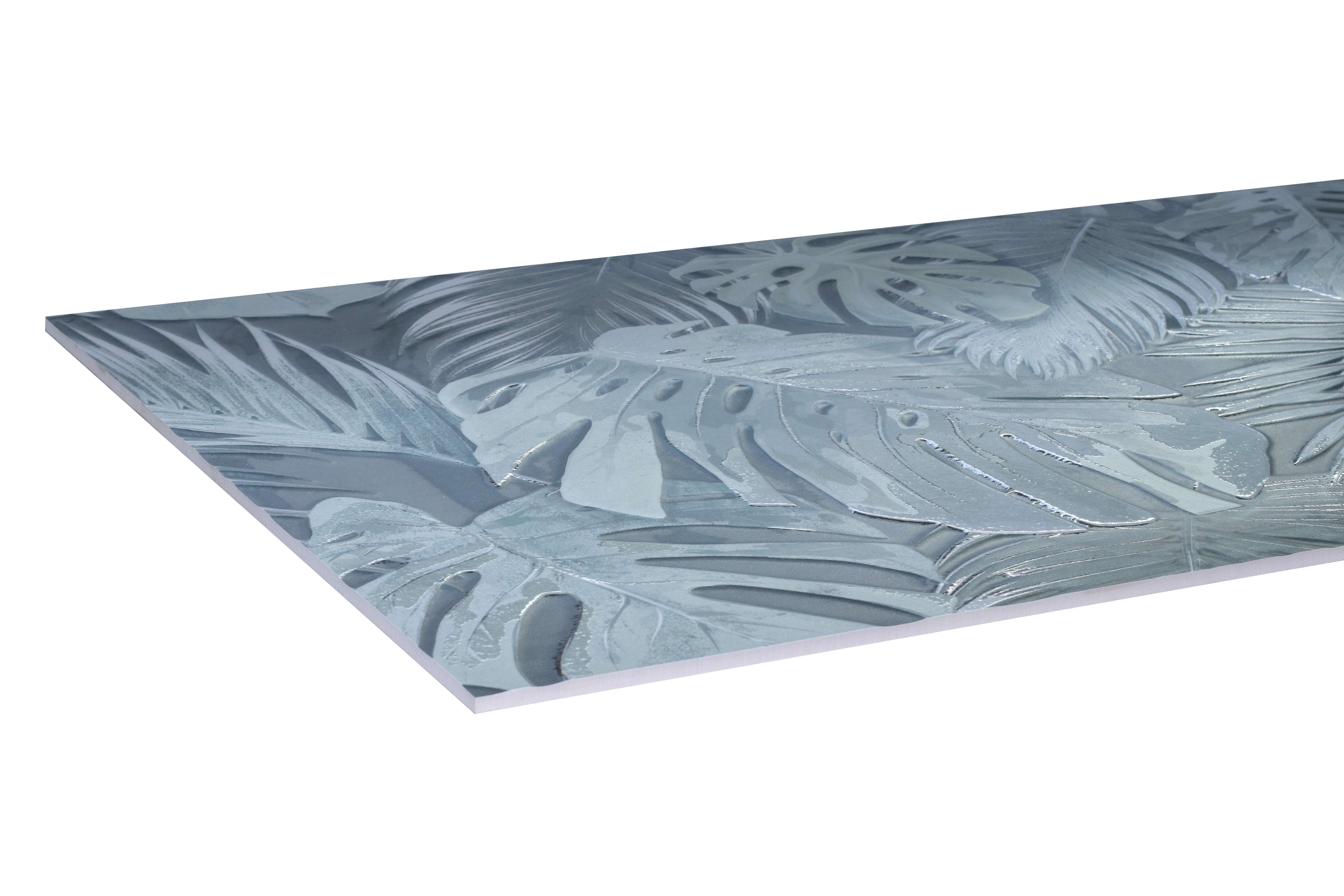 Carrelage mural intérieur décor effet floral l.60 x L.120 cm - Garden Areca Dark - 2