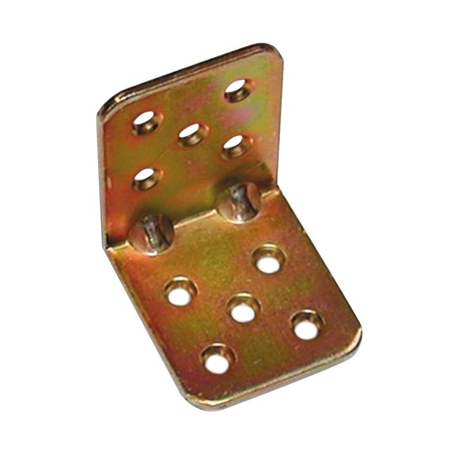 Piastra angolare STANDERS in acciaio zincato bronzo L 45 x H 40 X Sp 2.5 mm