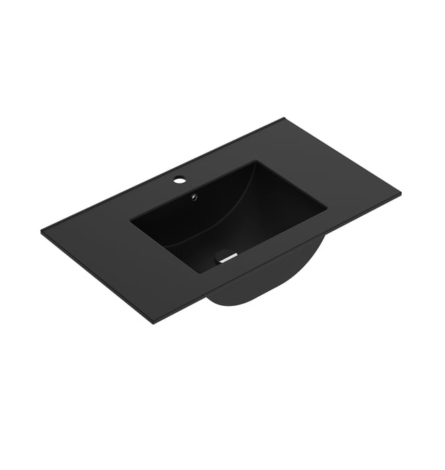 LAVABO DE ENCIMERA 81CM NEGRO MATE