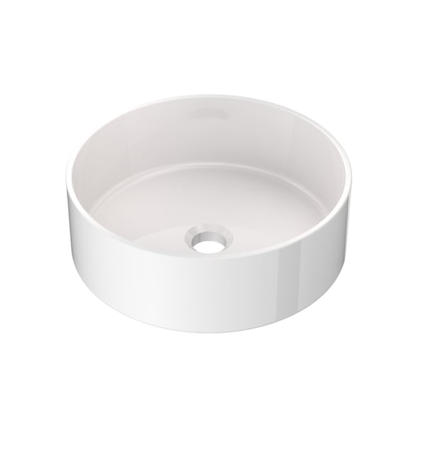 LAVABO SOBREPONER REDONDO 36CM BLANCO
