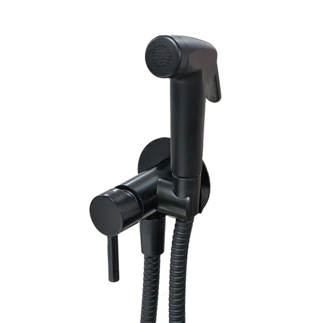 CONJUNTO DE DUCHA HIGIÉNICA 2 AGUAS RAMON SOLER NEGRO