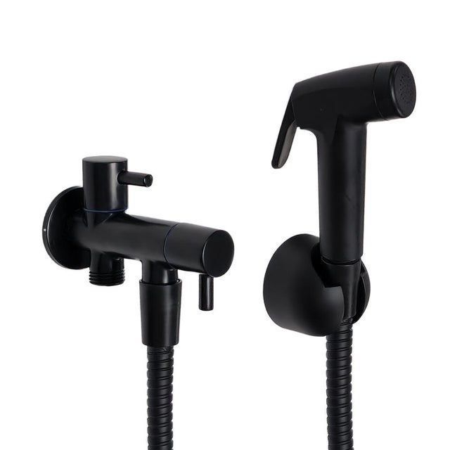 CONJUNTO DE DUCHA HIGIENICA 1 AGUA RAMON SOLER NEGRO