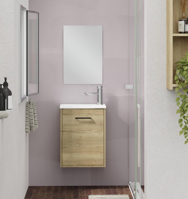 CONJUNTO MUEBLE DE BAÑO MAYA ROBLE 40X22CM 1 PUERTA