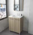 MUEBLE DE BAÑO ECO ROBLE 80X45CM 2 PUERTAS - 1