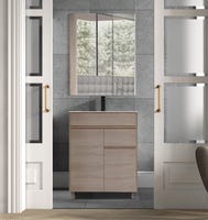 MUEBLE DE BAÑO LONDRES ROBLE 60X45CM 2 PUERTAS Y 1 CAJON - 1