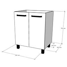 MUEBLE DE BAÑO ECO BLANCO 50X39CM 2 PUERTAS - 6