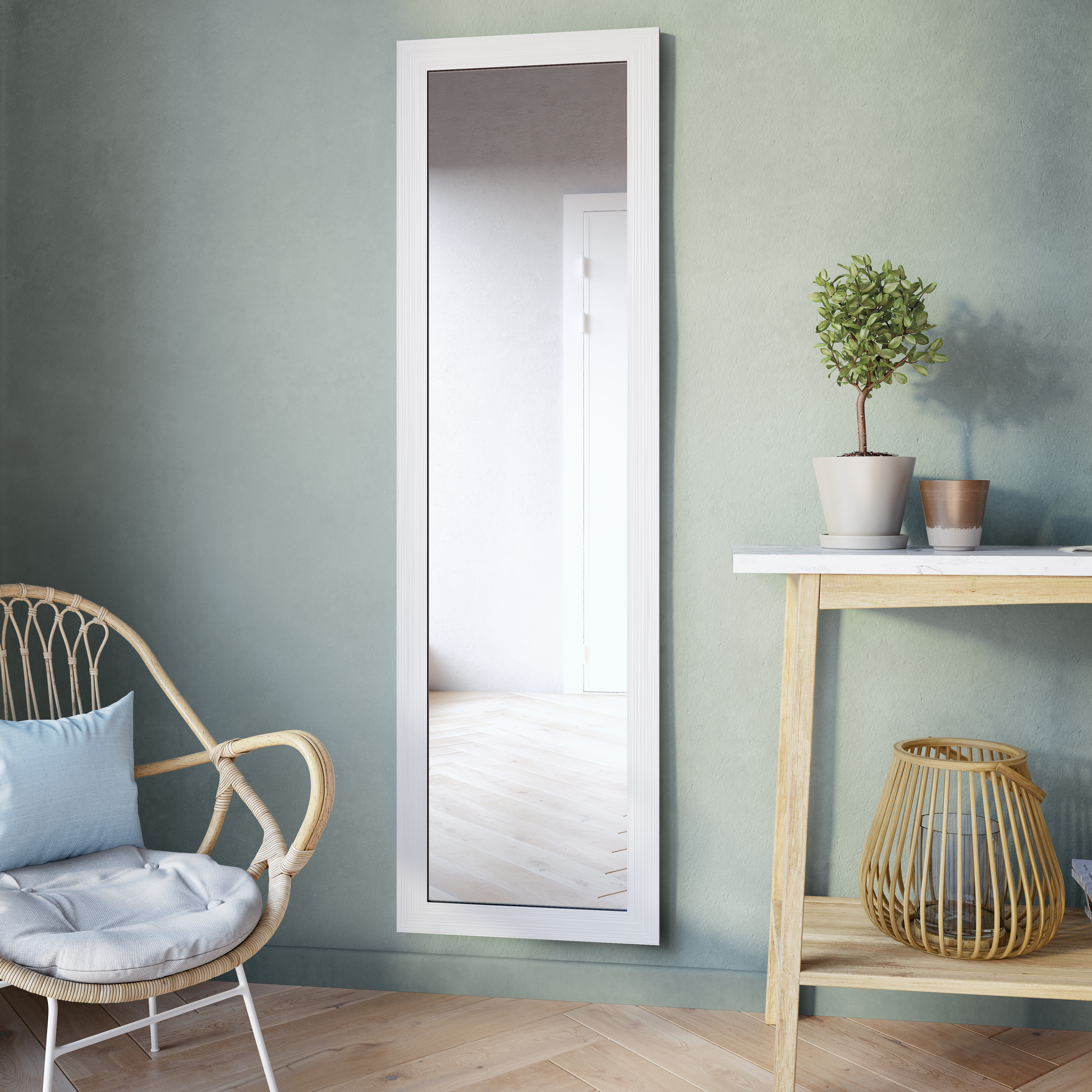 Lustro Mia białe 30 x 120 cm Inspire - 2