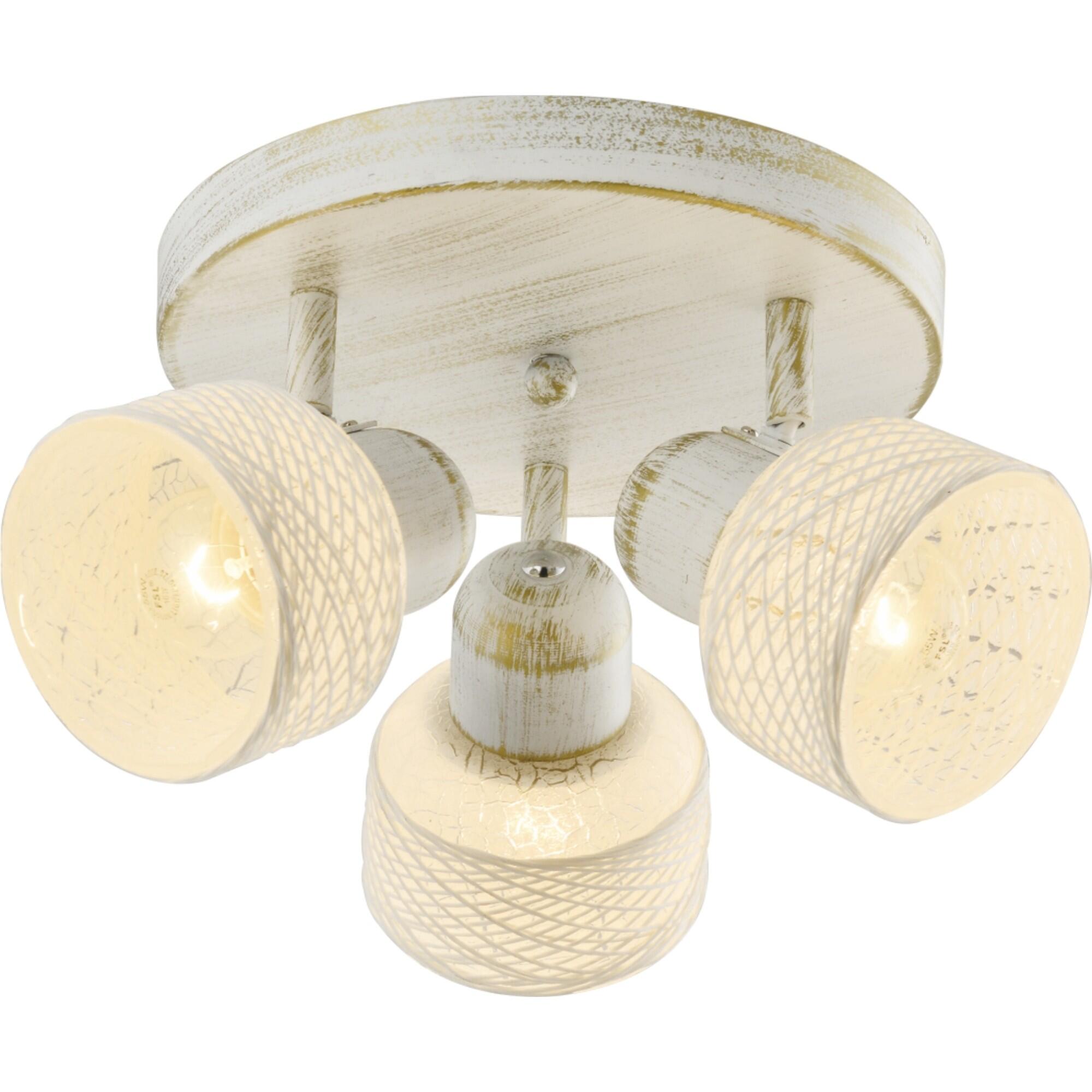 Spot pe bara Grass, 3 x E27, 40W, alb patinat