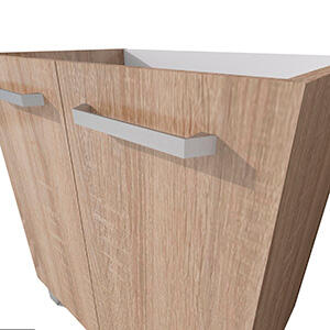 MUEBLE DE BAÑO ECO ROBLE 80X45CM 2 PUERTAS - 6