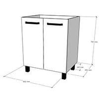 MUEBLE DE BAÑO ECO ROBLE 60X45CM 2 PUERTAS - 7